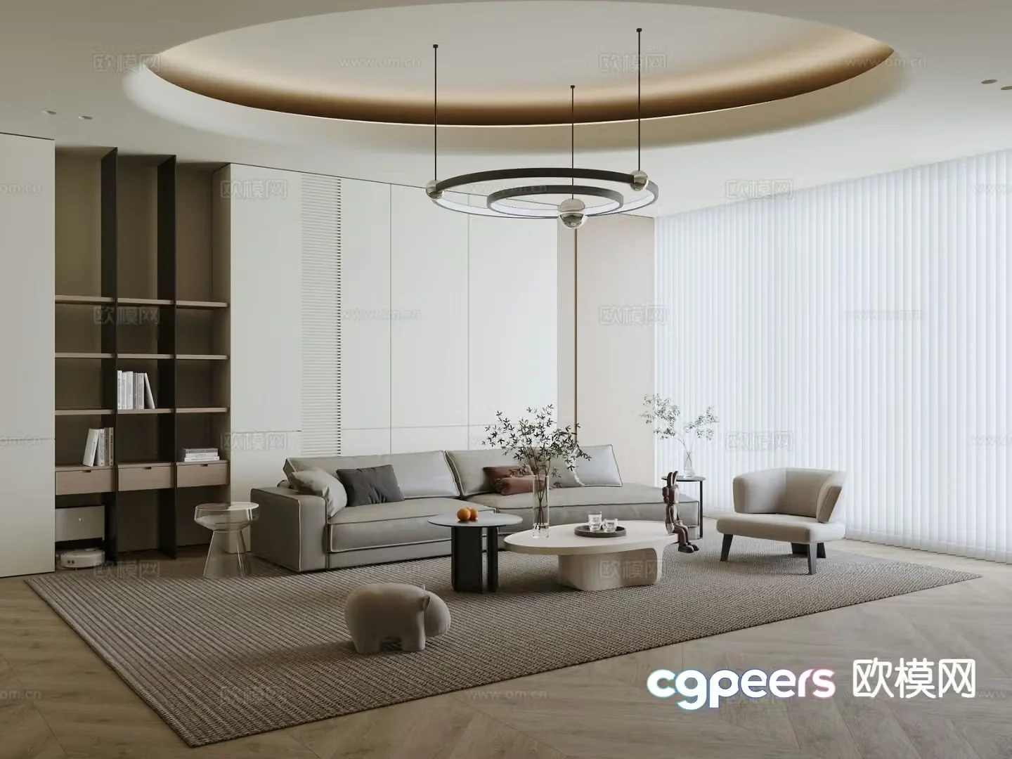 Modern sectional sofa 3d model