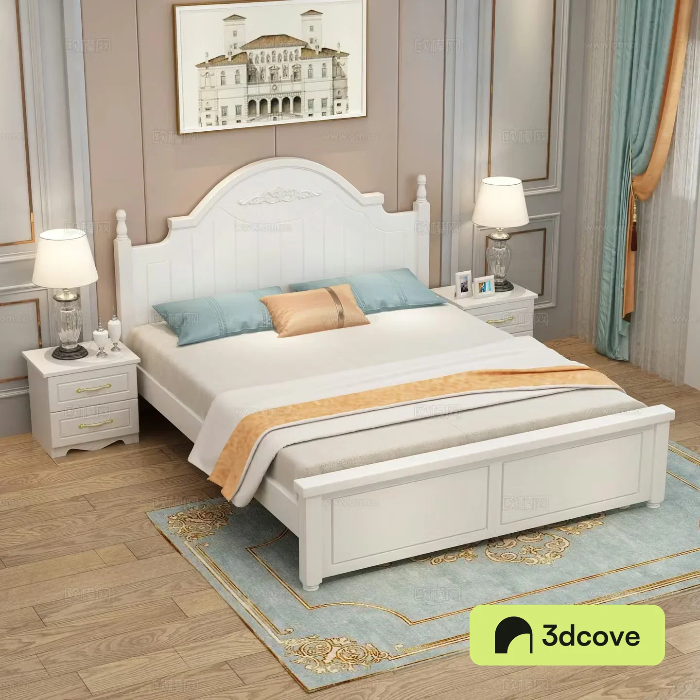 Simple European bedroom