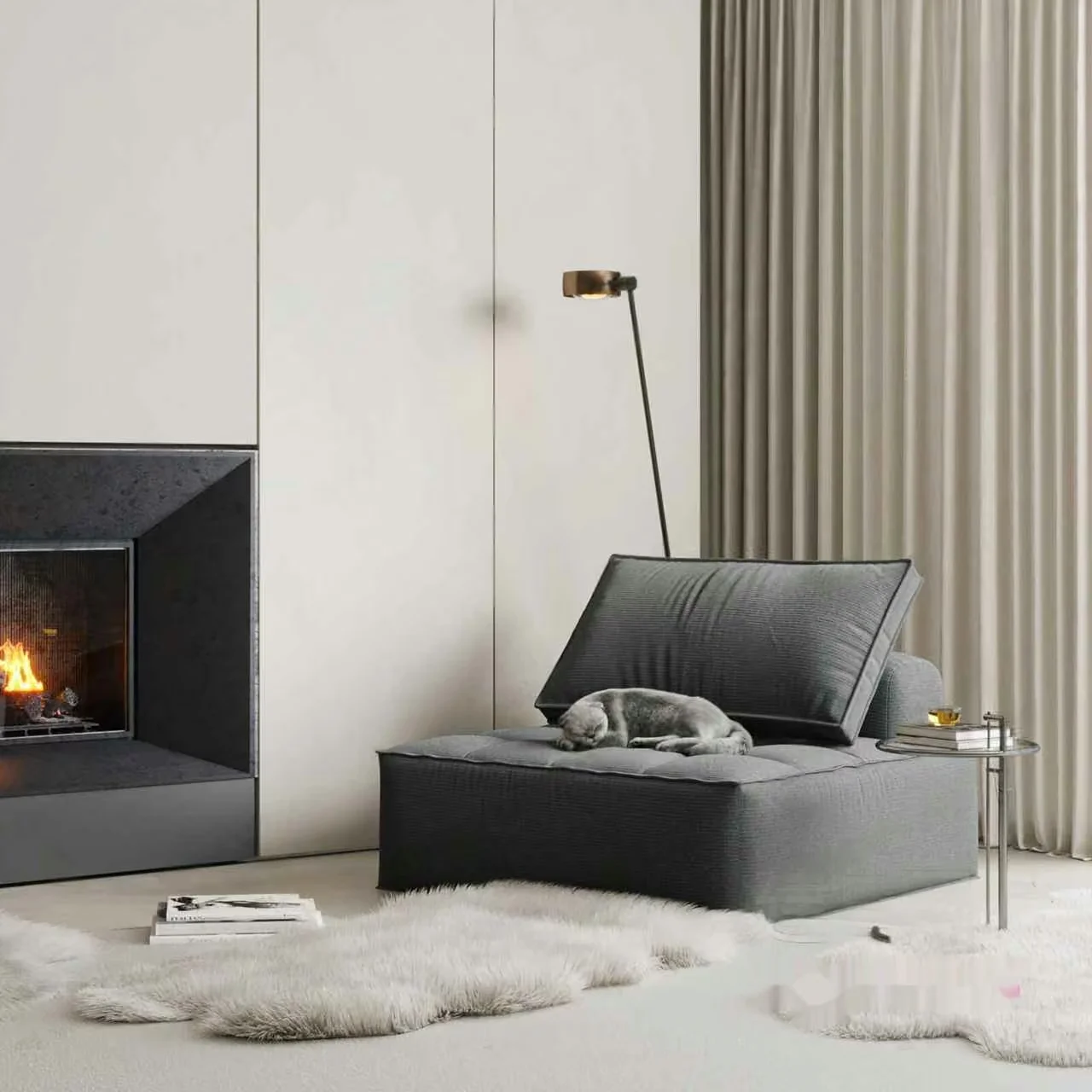 Modern Living Room 3D Model – 8303 – VRAY Render