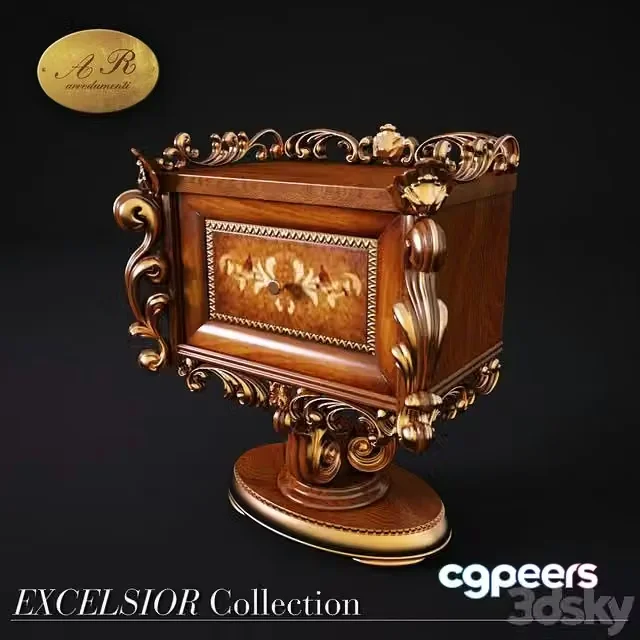 3ds Max Free – Bedside table AR arredamenti