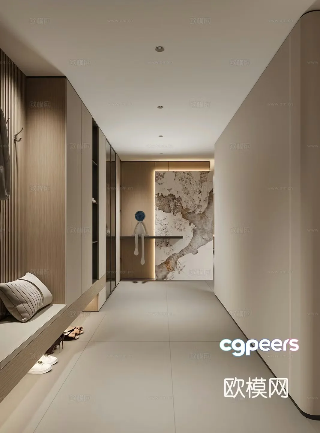 Modern entrance entrance 3D model