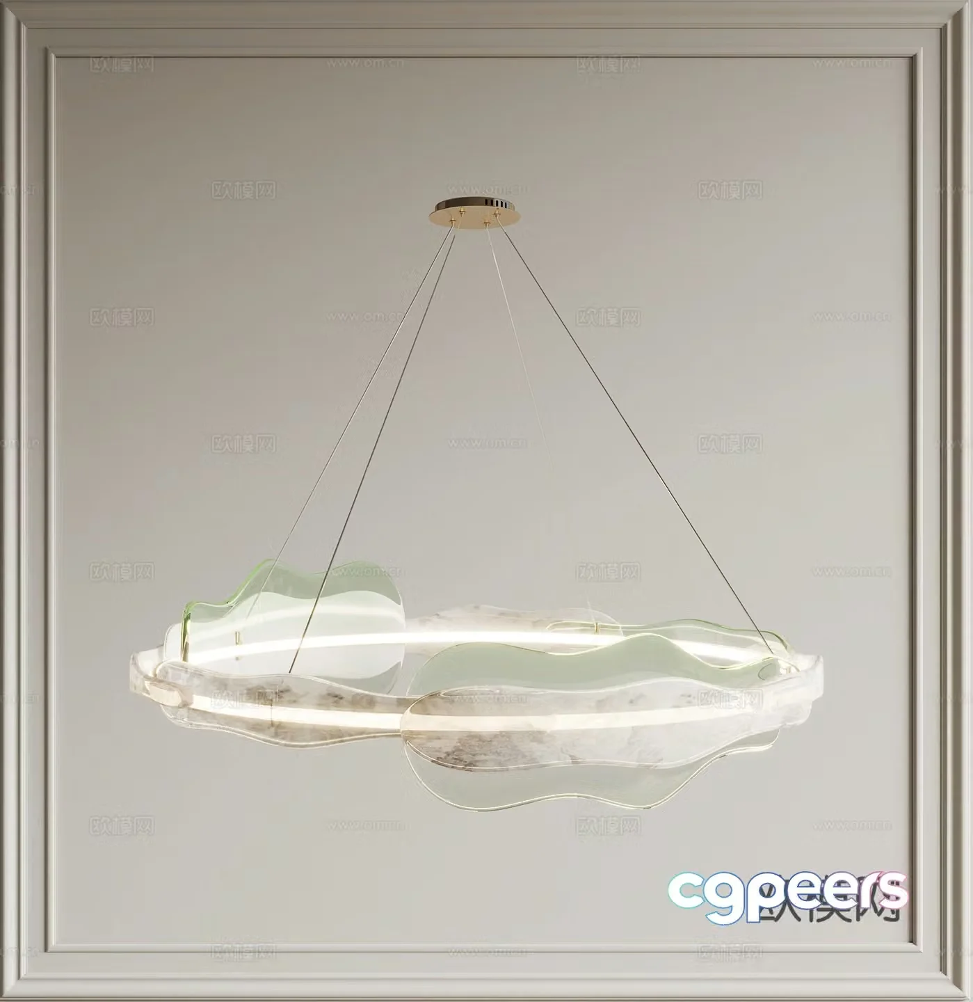New Chinese chandelier 3D model