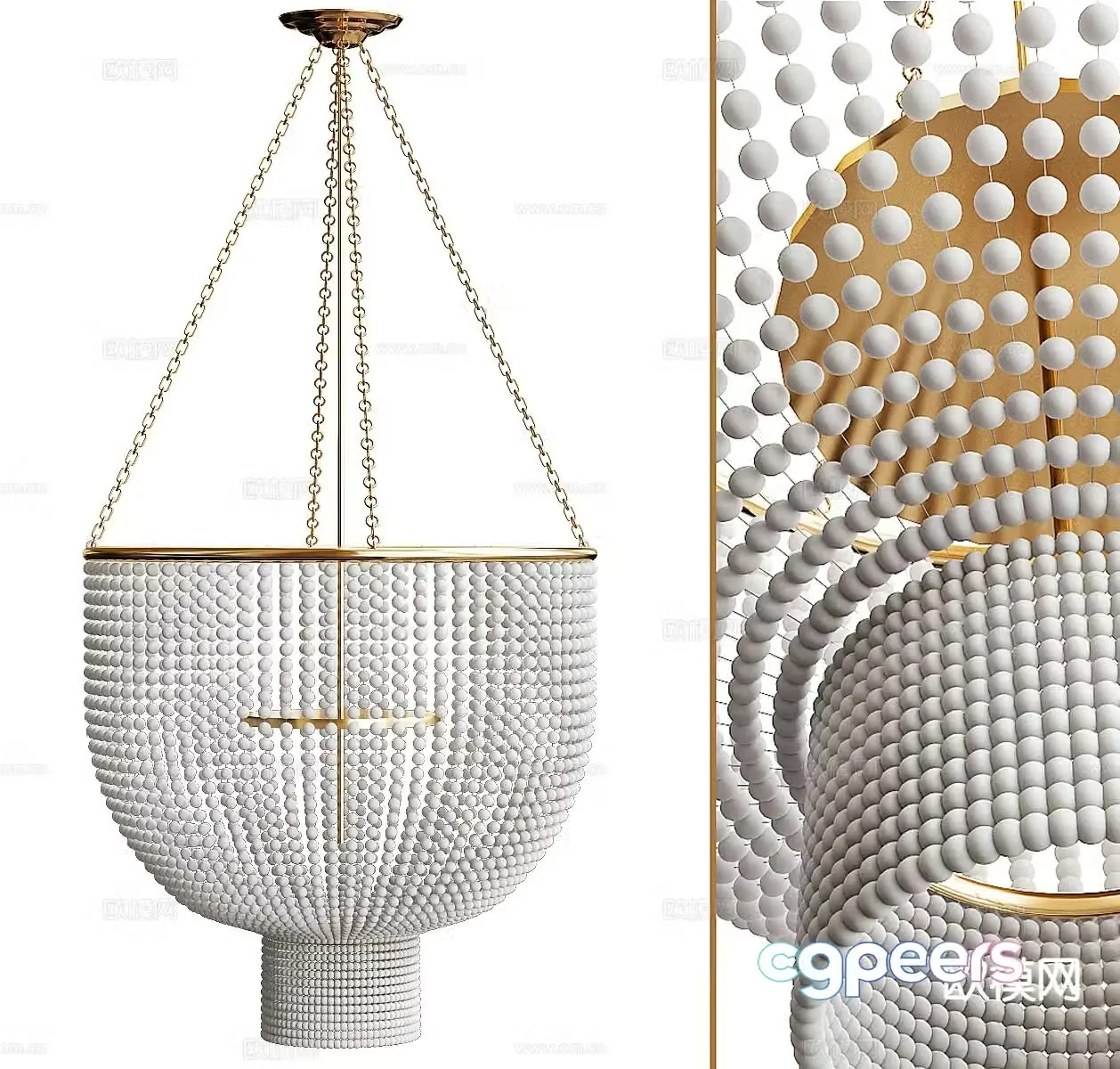 French chandelier hall chandelier 3d model