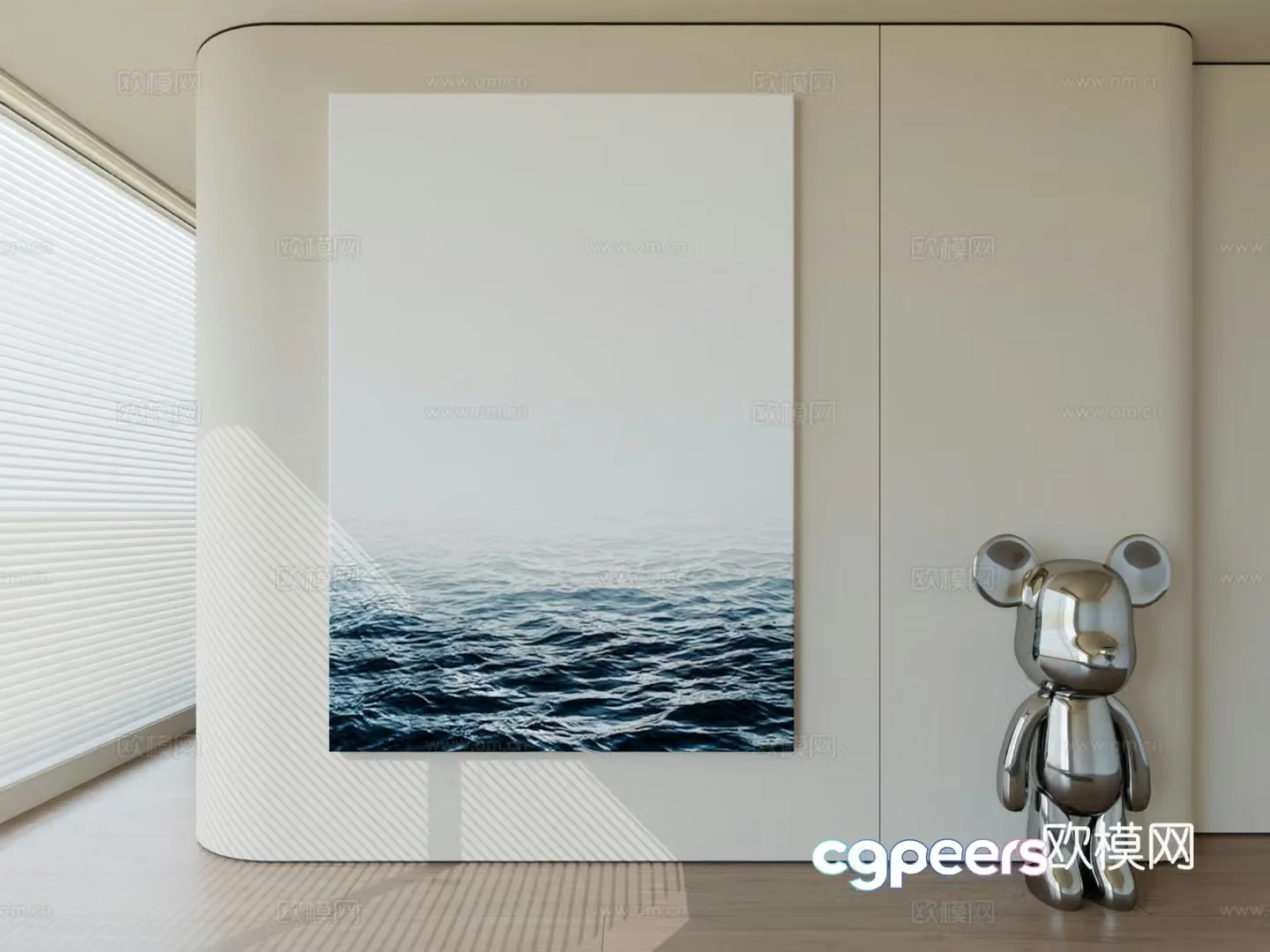 Modern minimalist hanging painting abstract art hanging painting 3d model