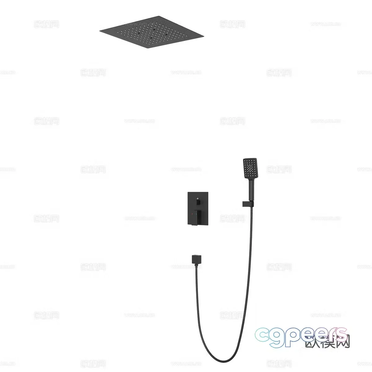 Modern simple shower ornaments shower bathroom shower 3d model
