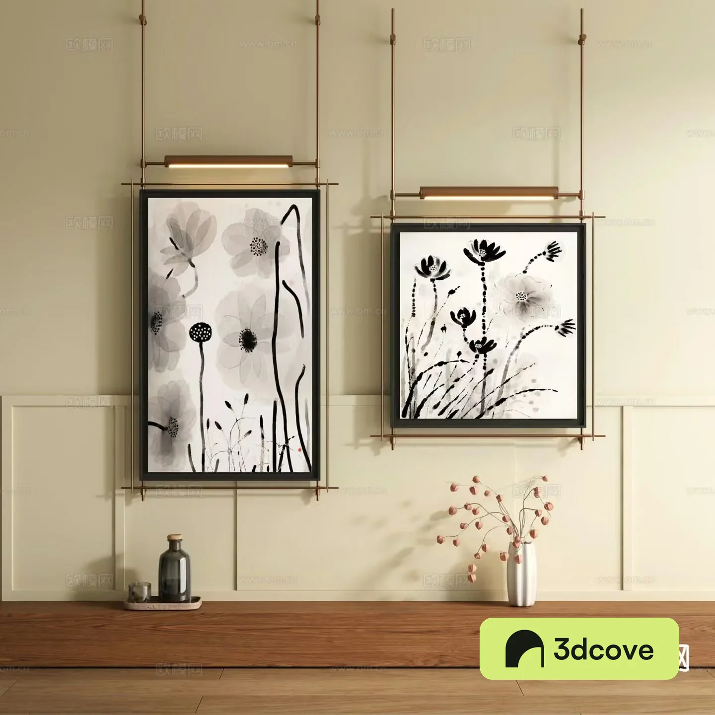 New Chinese style decorative painting ink painting hanging painting