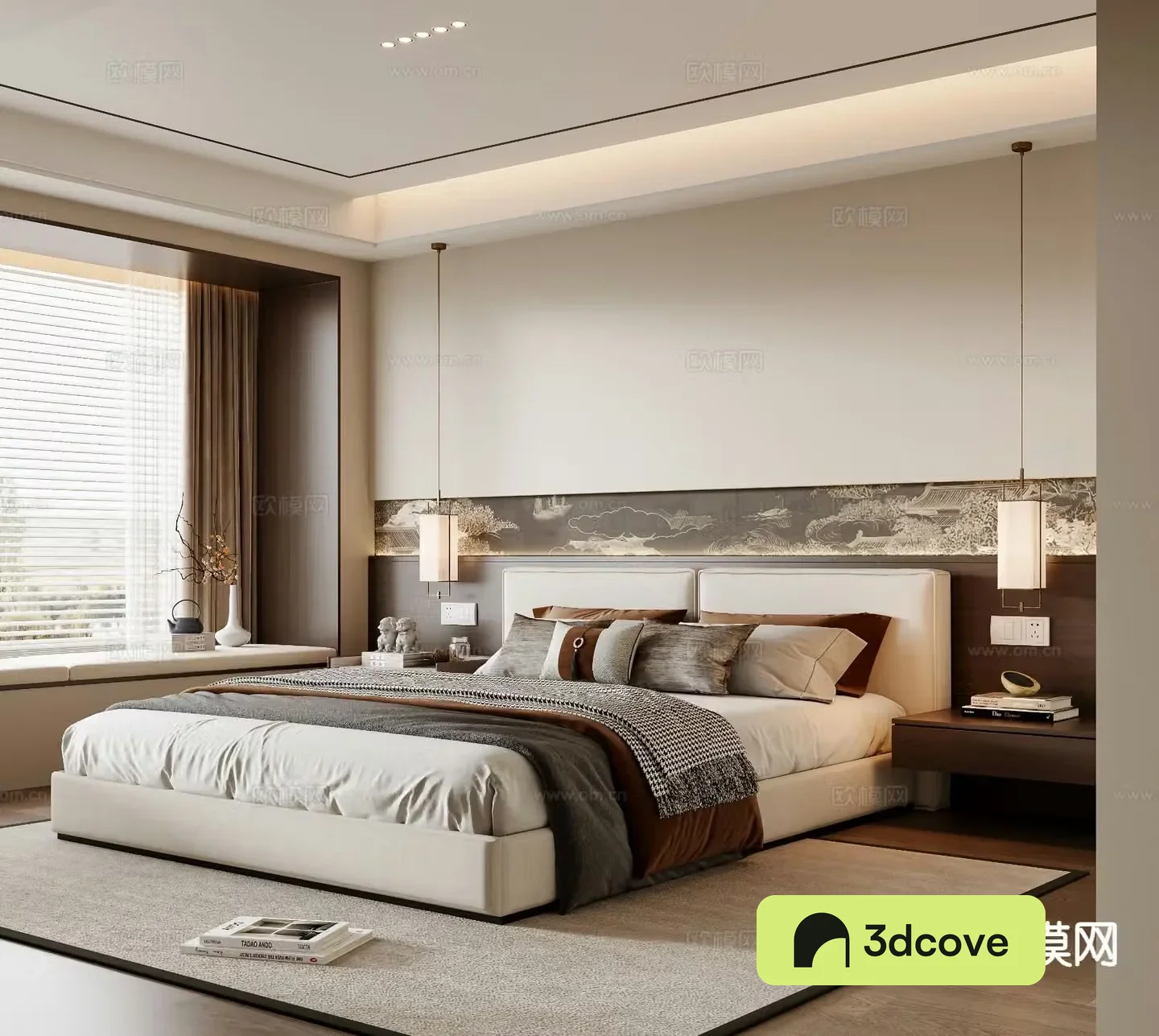 New Chinese style bedroom master bedroom
