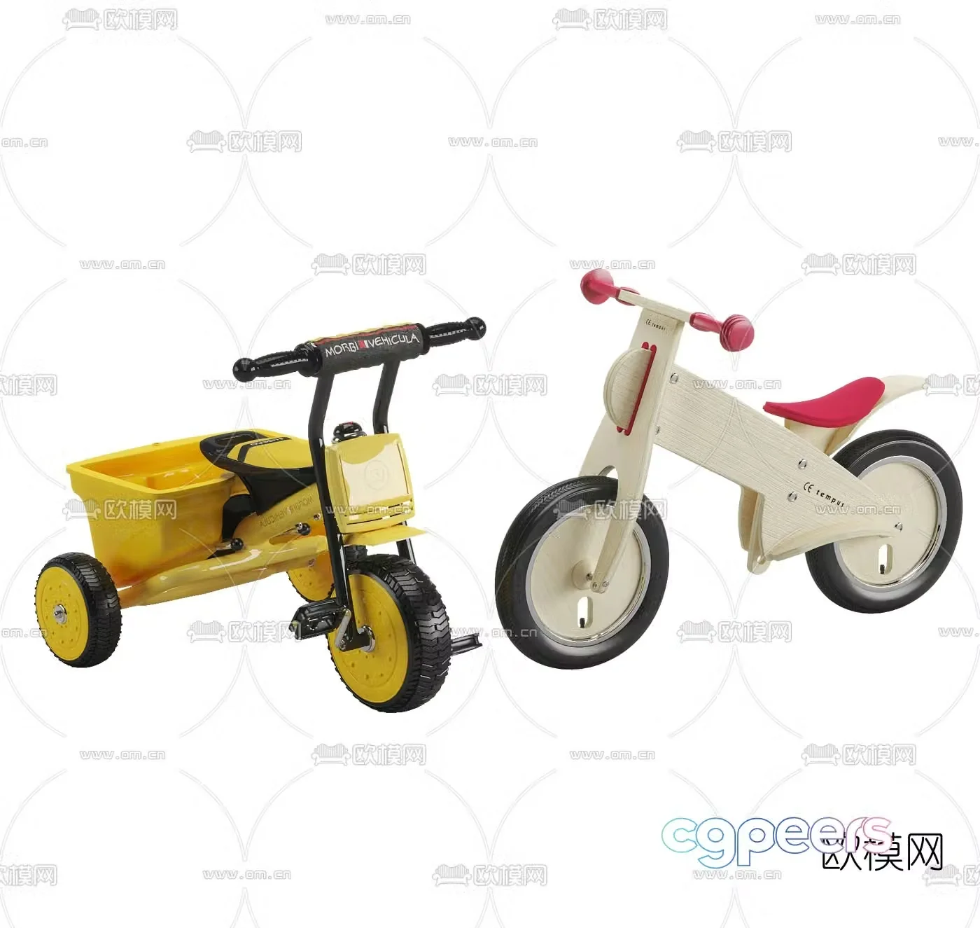 Modern children’s bicycle 3d model