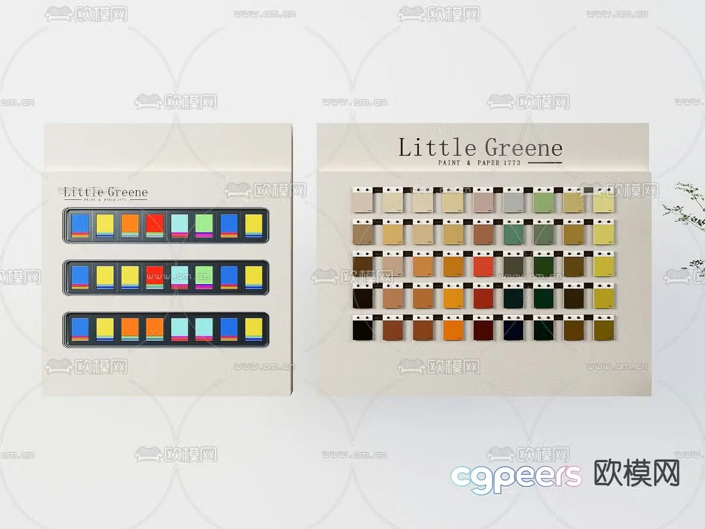 Modern color panel display wall Color card wall Modeling wall Background wall 3d model