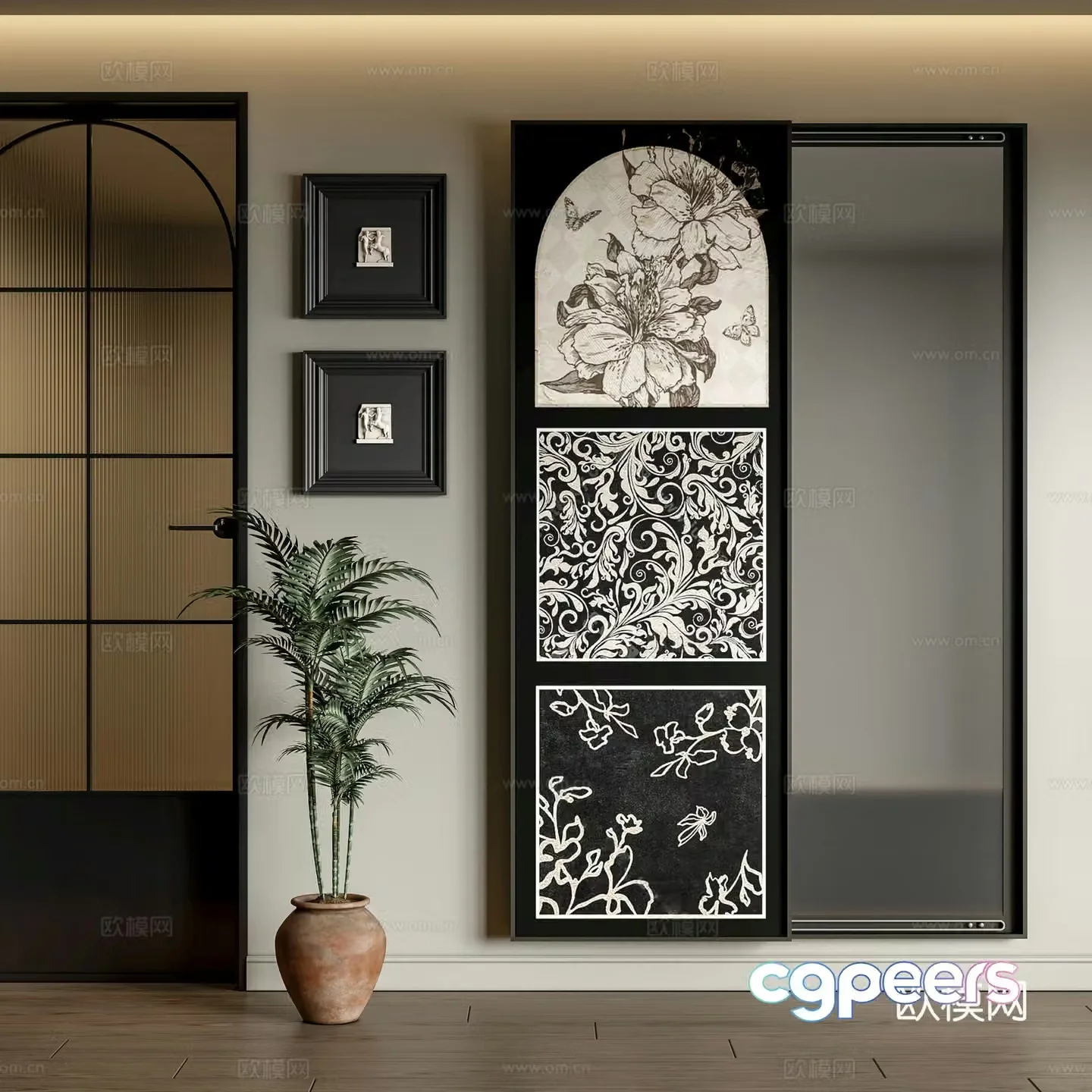 3D model of medieval style hanging painting