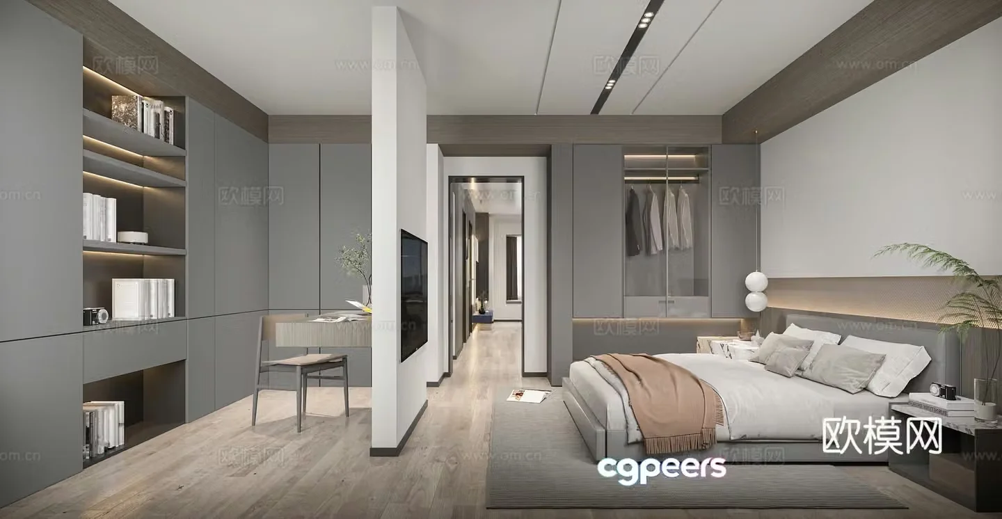 Modern bedroom 3d model