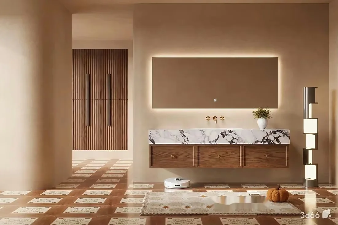 Modern Bathroom Vanity 3D Model – 21104 – VRAY Render