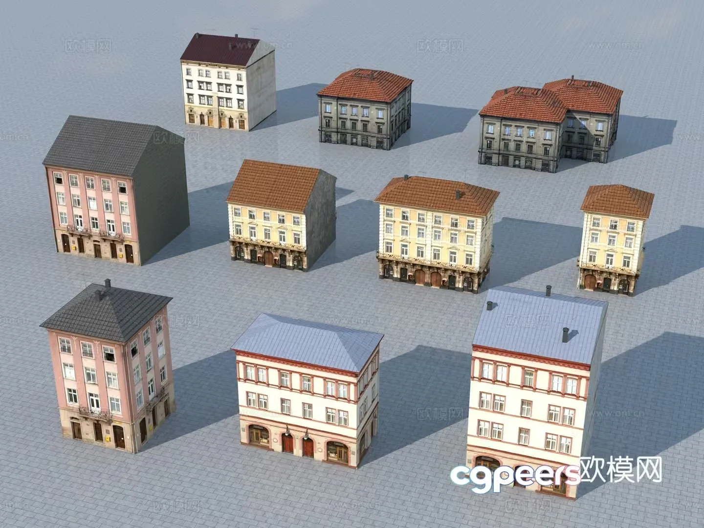European-style building building 3D model