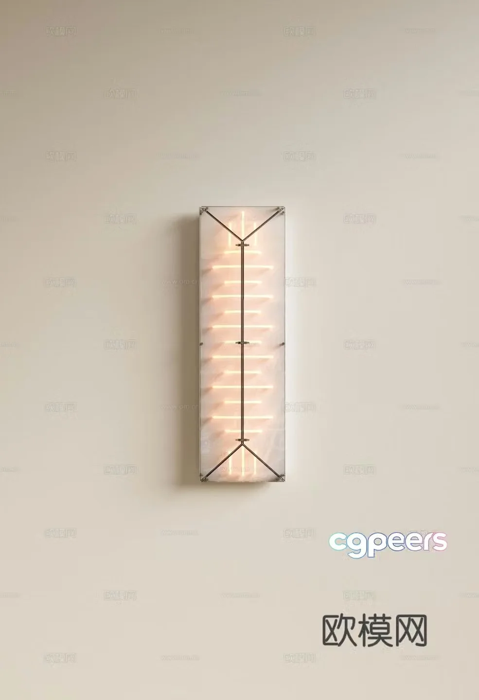 Modern acrylic wall lamp long wall lamp 3d model