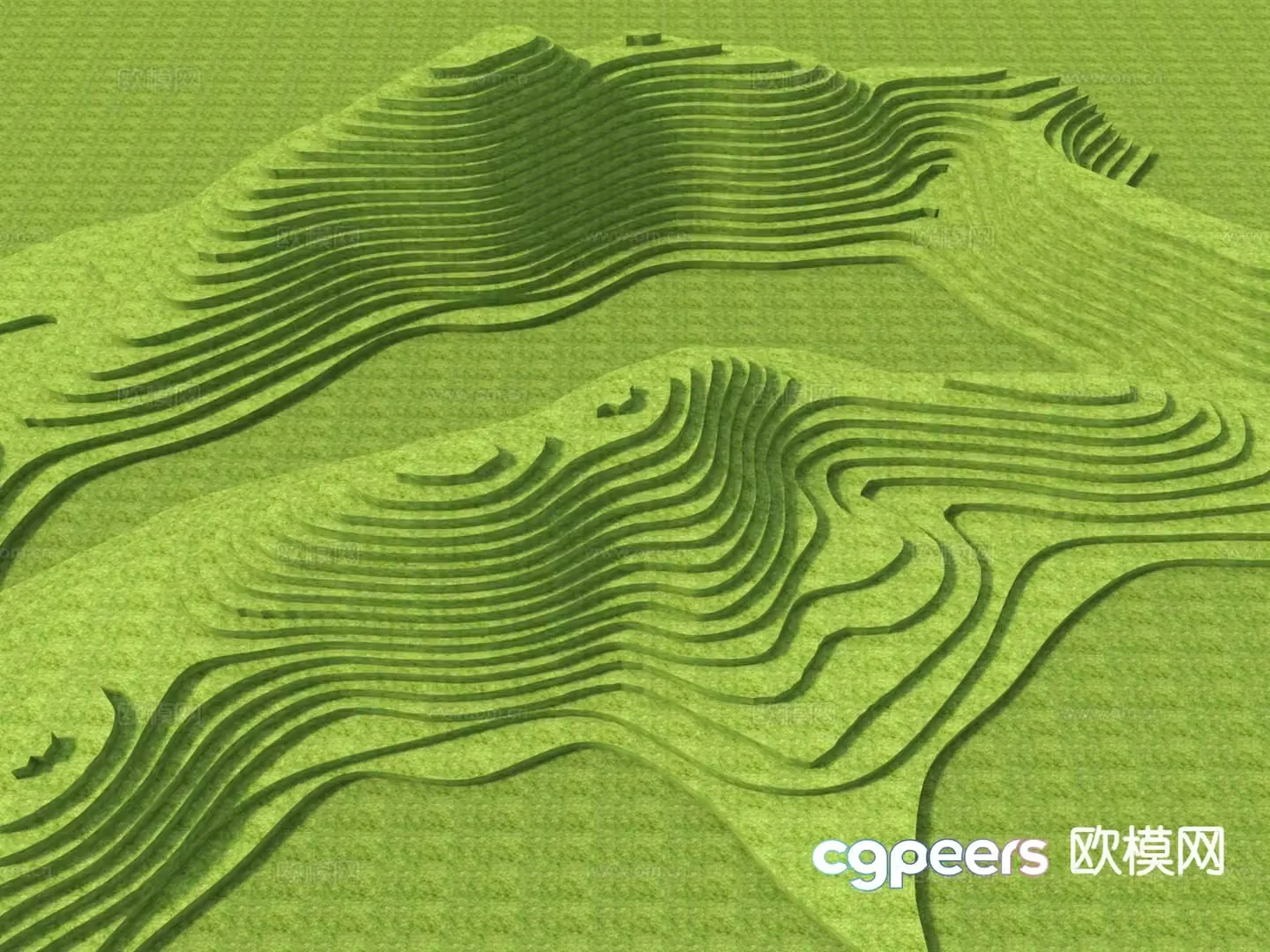 Modern landscape mountains mountain terrain 3d model