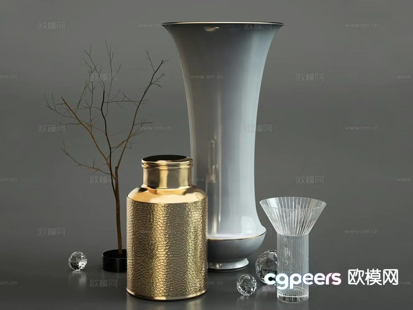 Medieval style jewelry vase 3D model