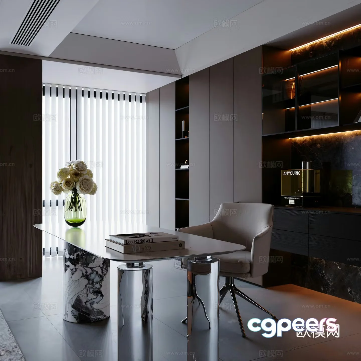 Modern study 3d model