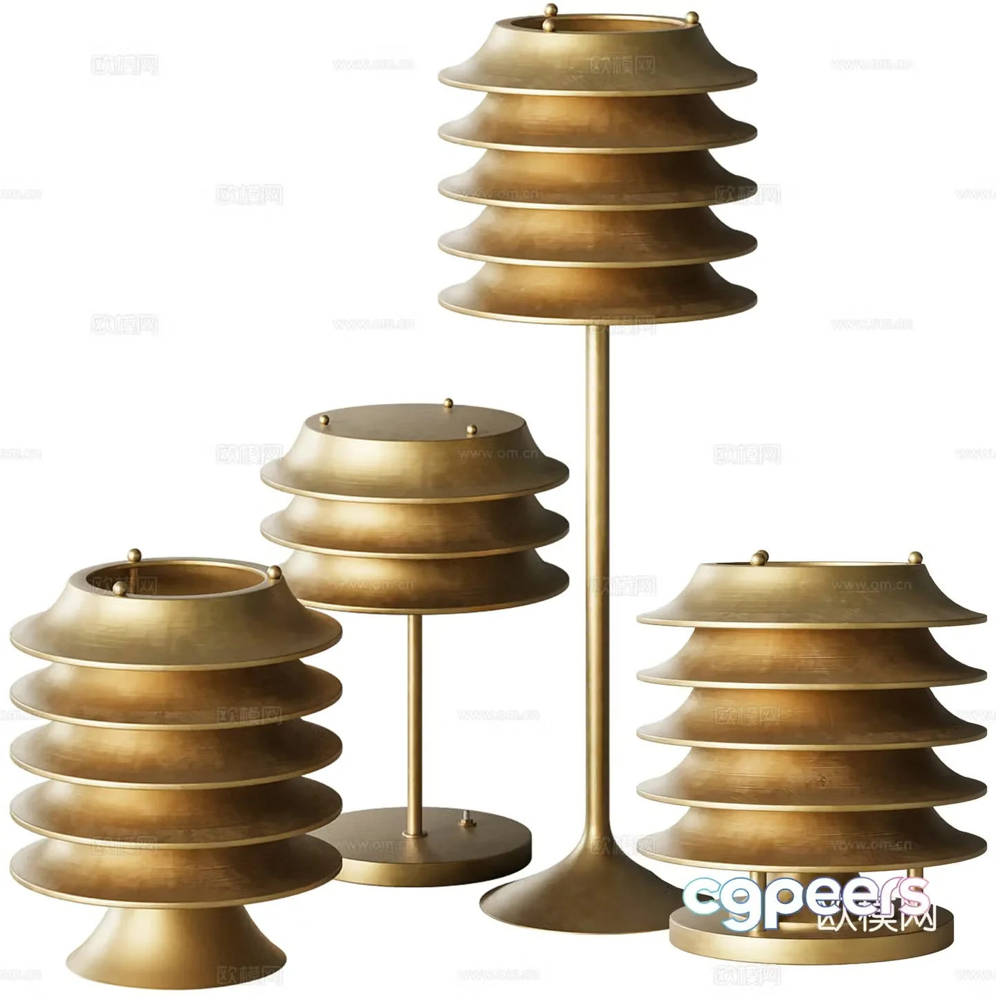 Light luxury table lamp bedside table lamp 3d model
