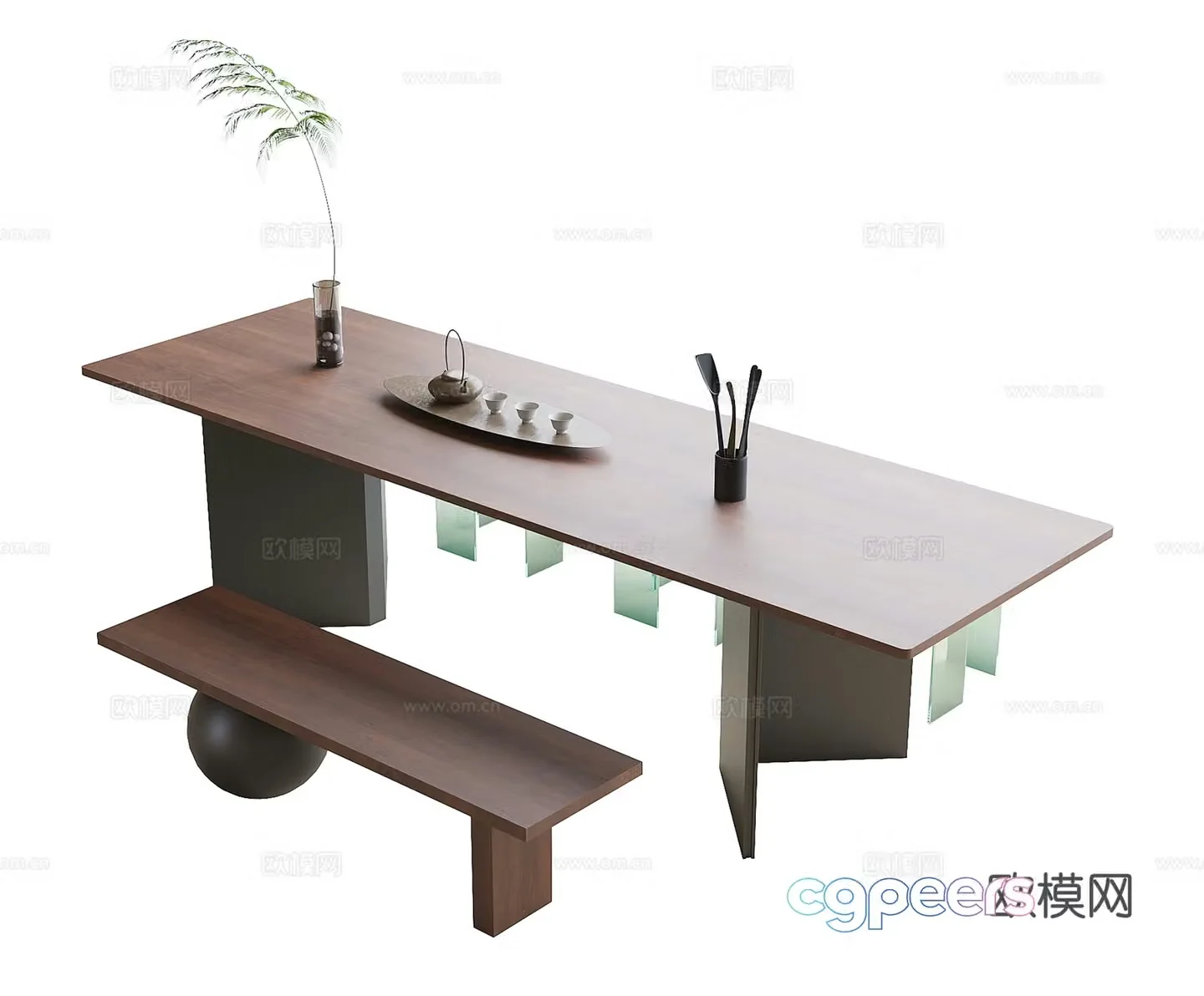 Modern tea table tea table 3d model