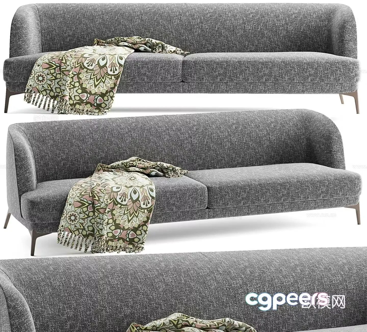 Double sofa 3d model