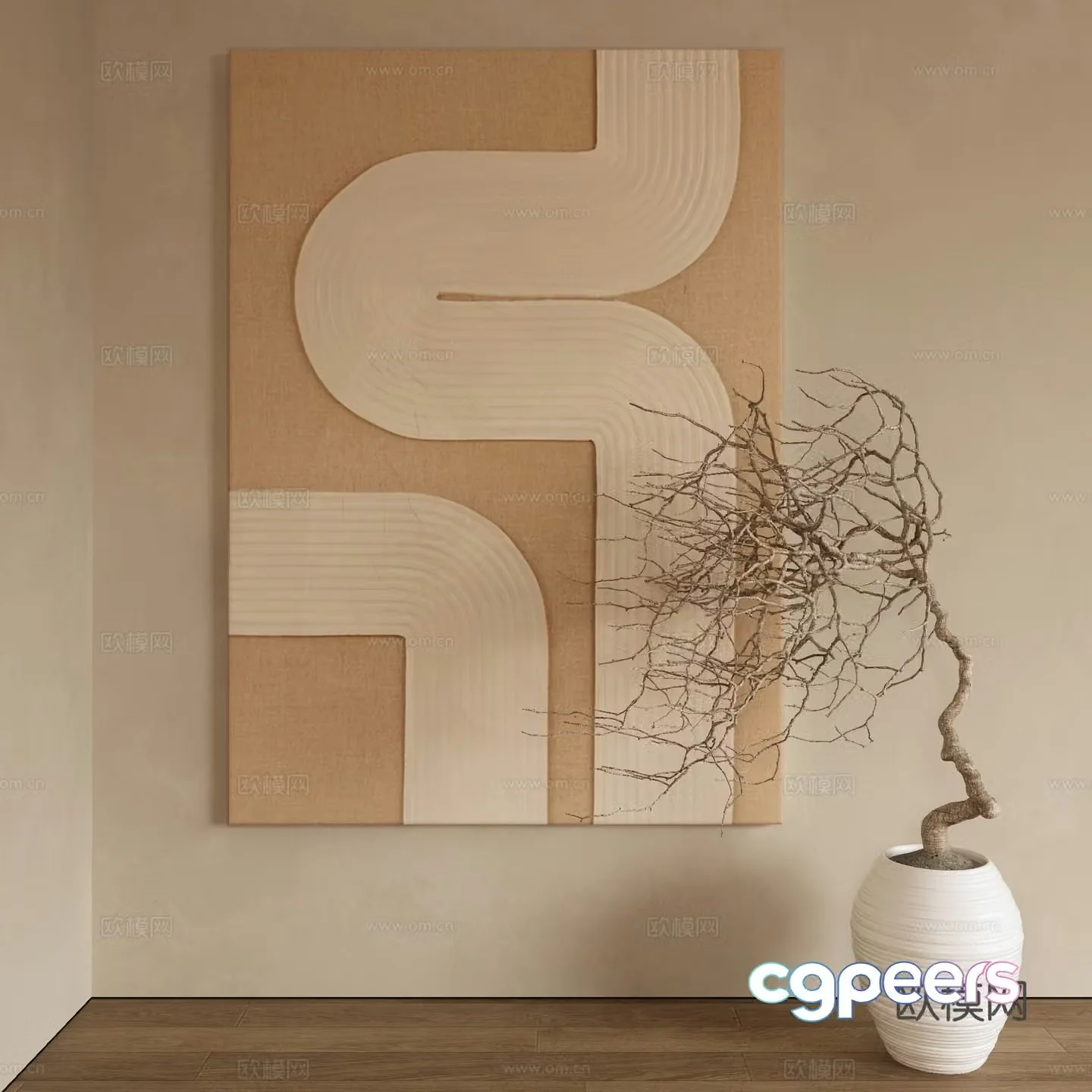 Modern decorative painting 3d model