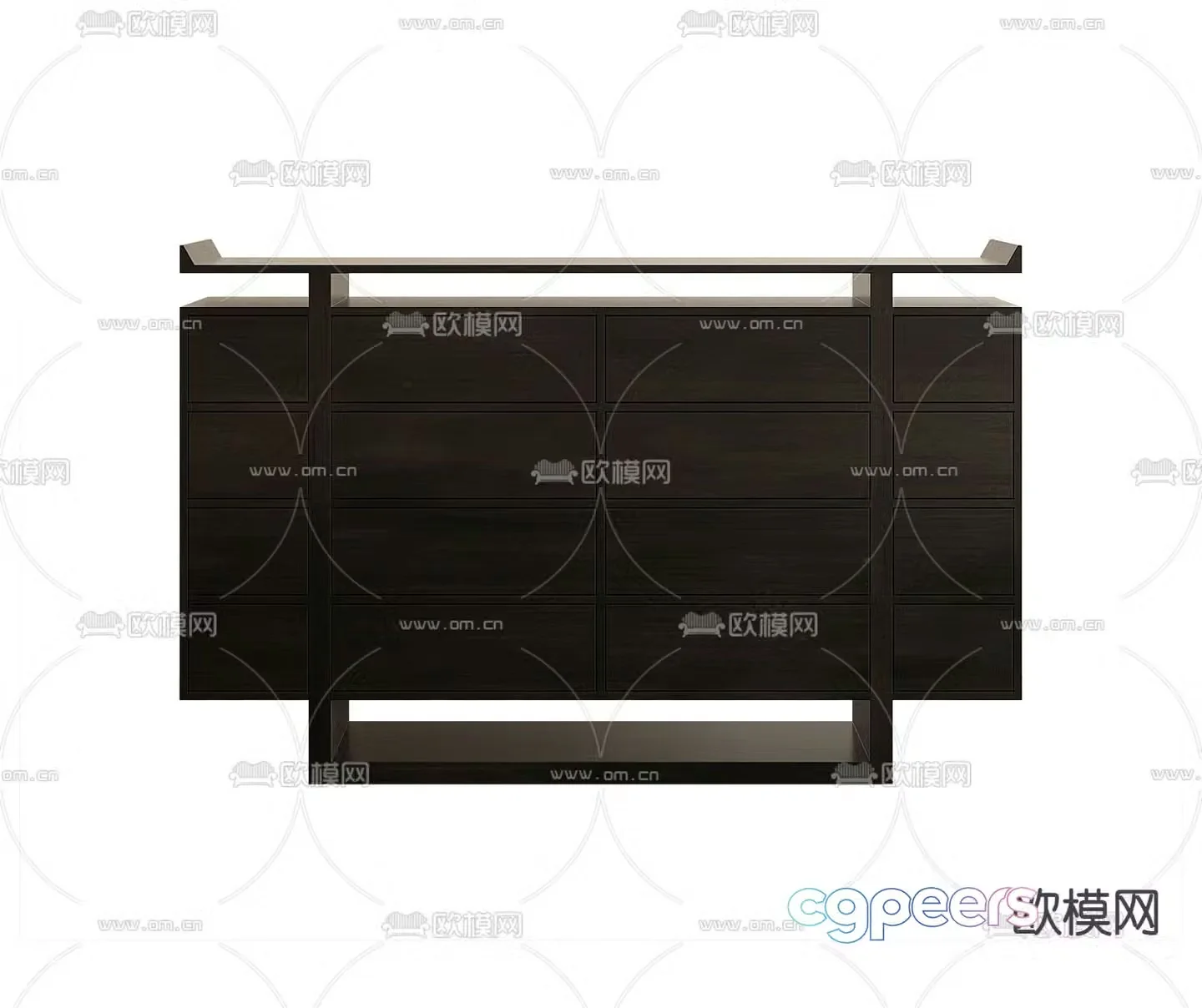 New Chinese style side cabinet 3D model
