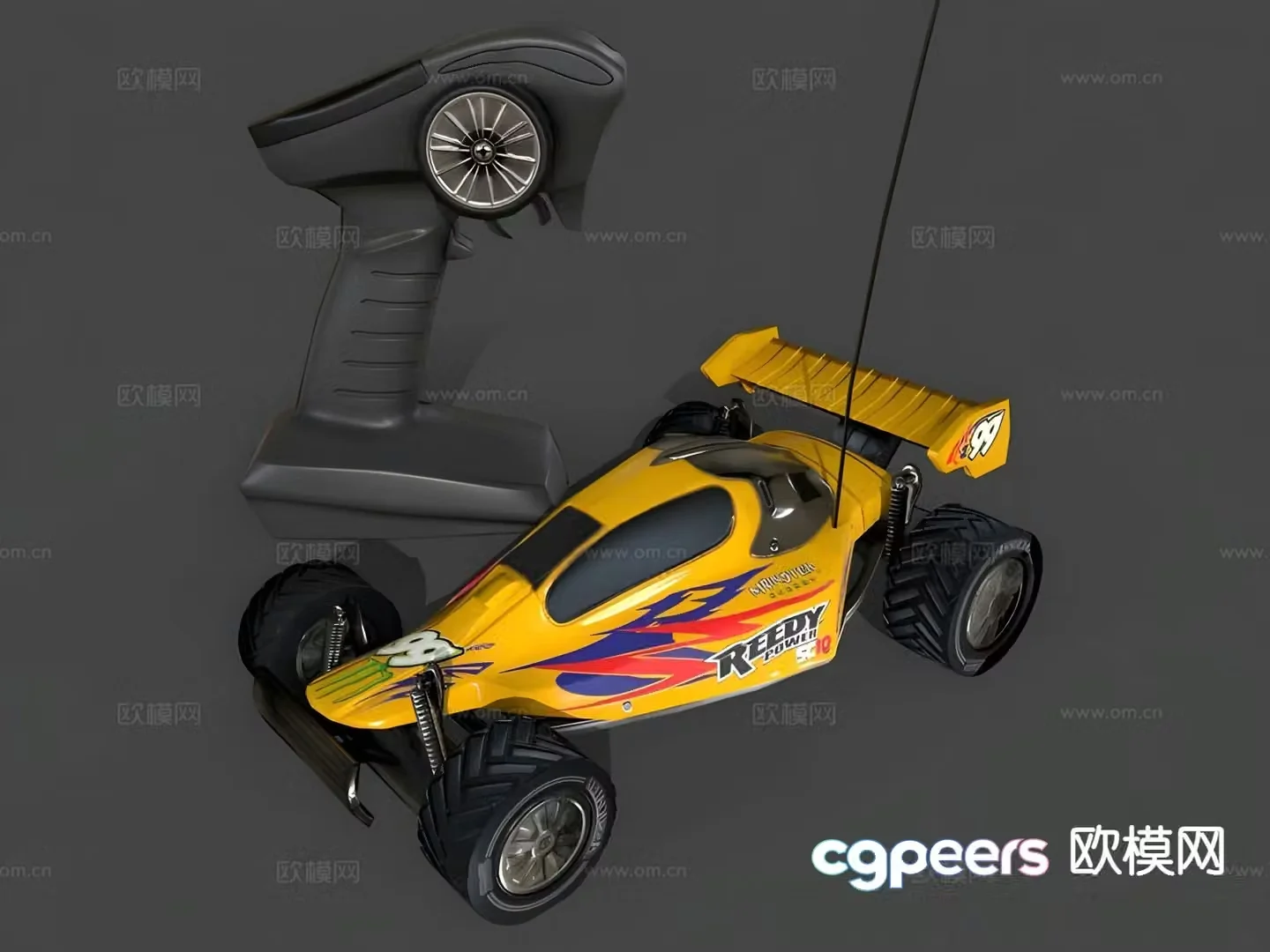 remote control car traffic jam toy car 3d model