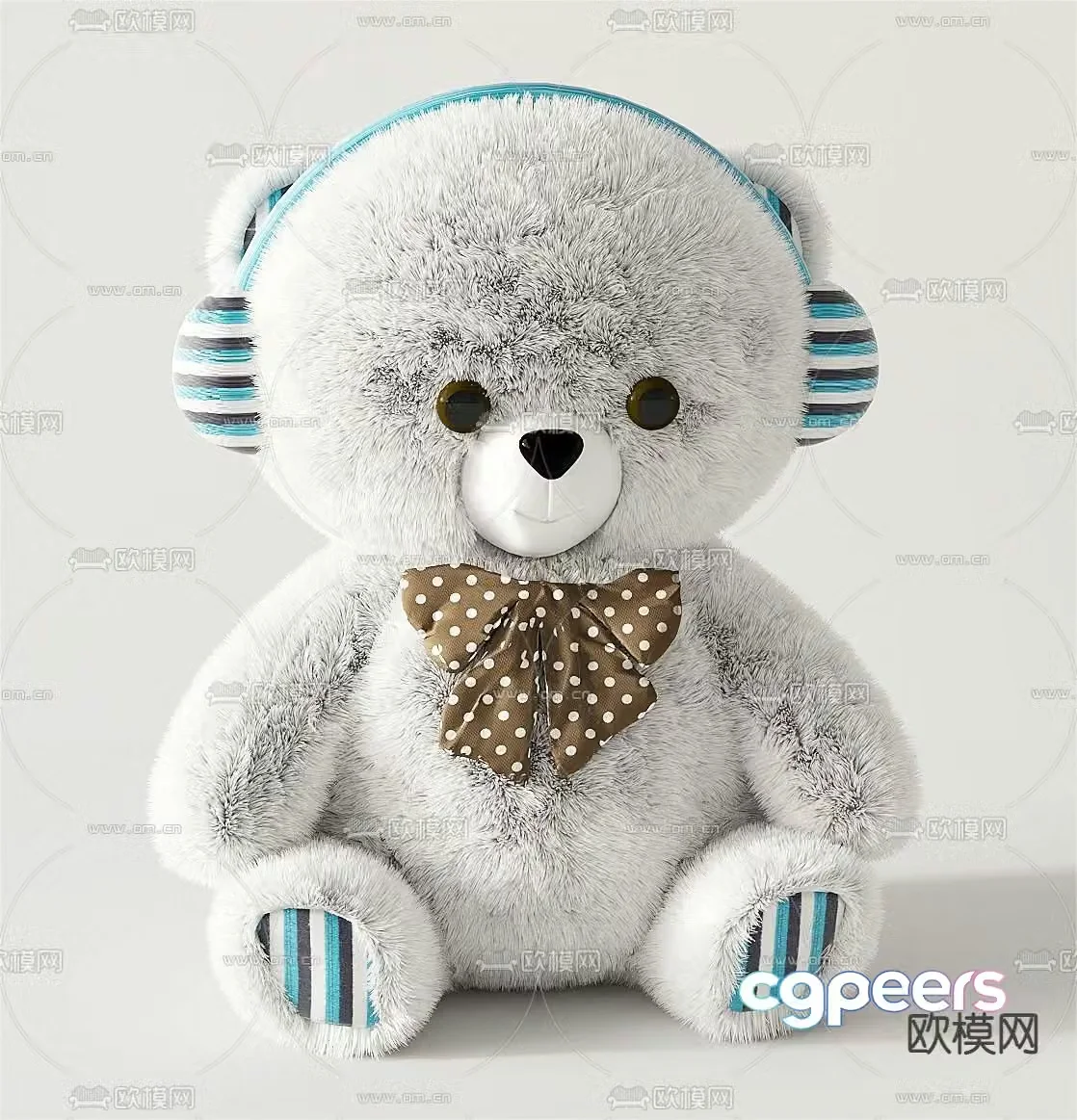 Bear toy plush doll 3d model