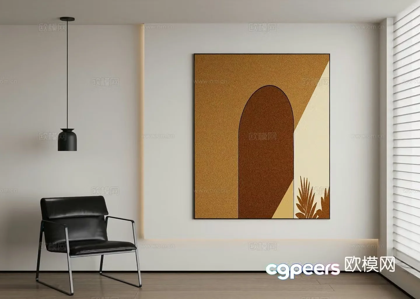 Modern decorative painting 3d model