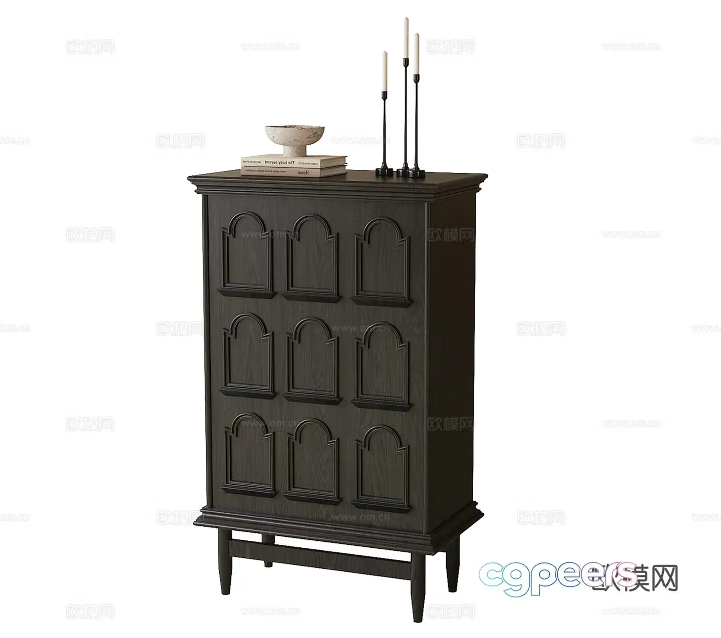 French entrance cabinet side cabinet 3D model