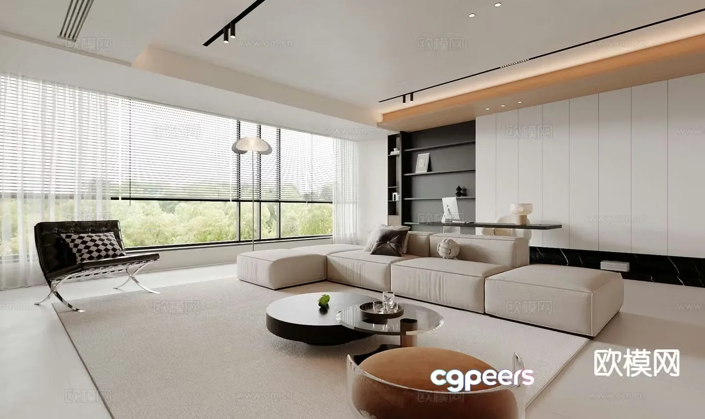 Modern living room 3d model
