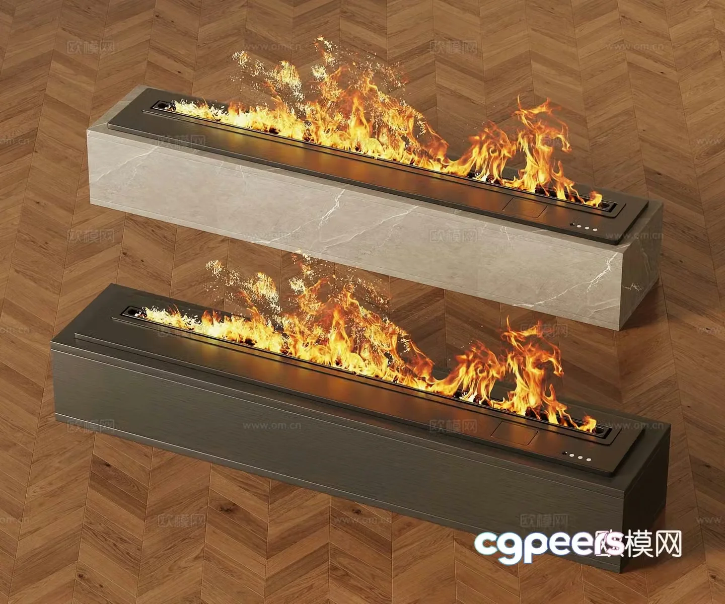 Modern fireplace 3d model