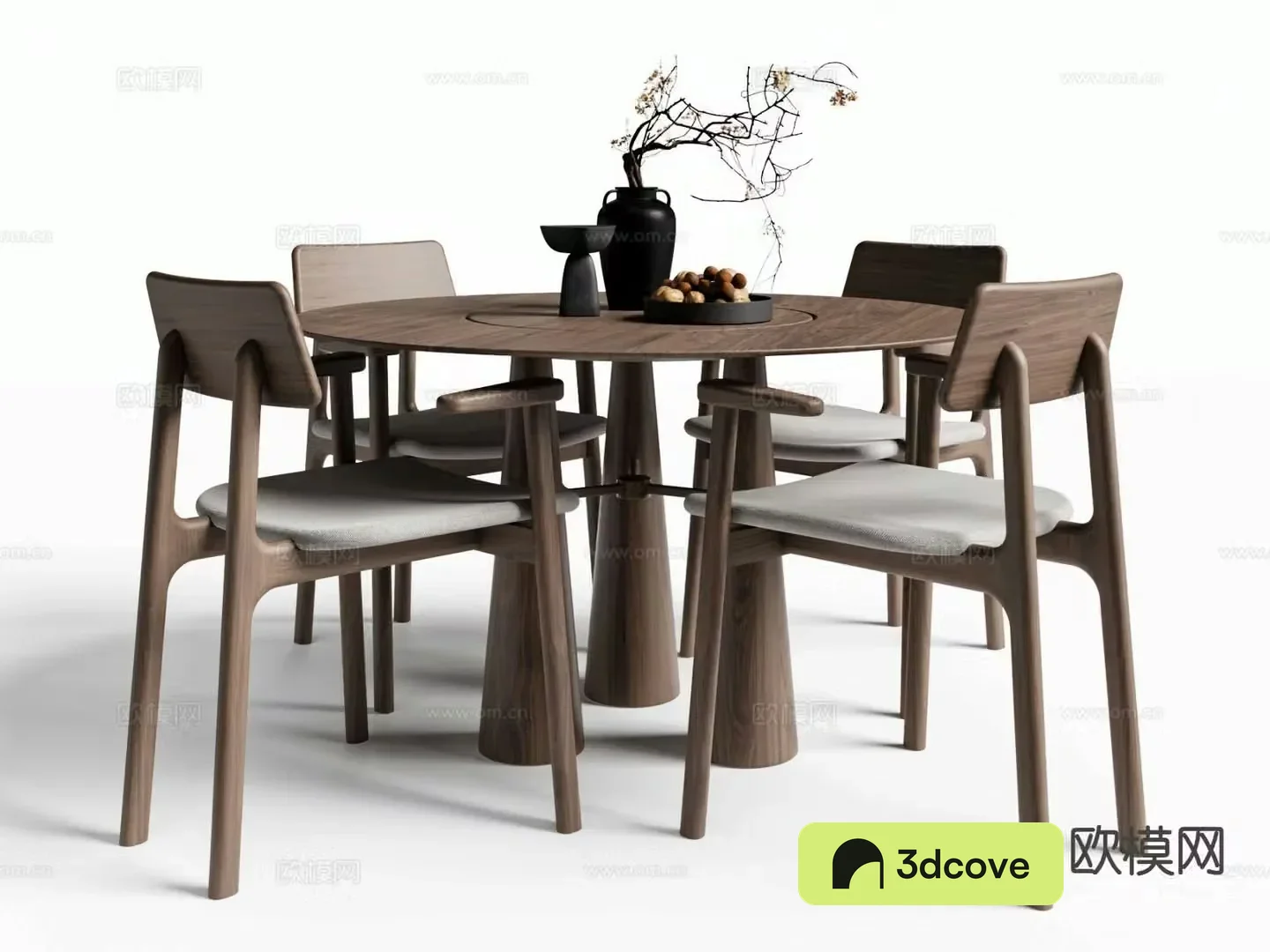 New Chinese style round dining table and chairs