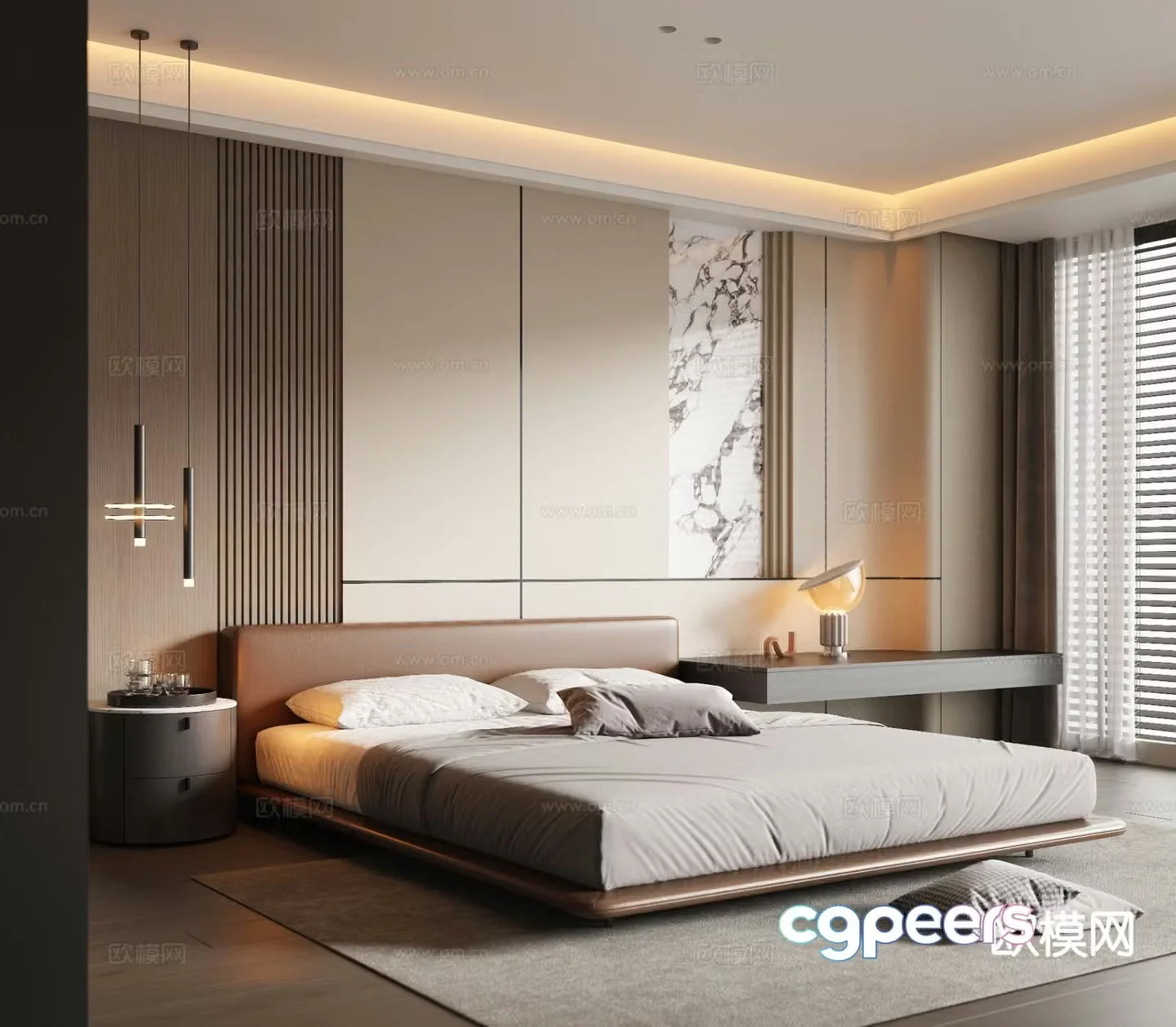 Italian bedroom master bedroom 3d model