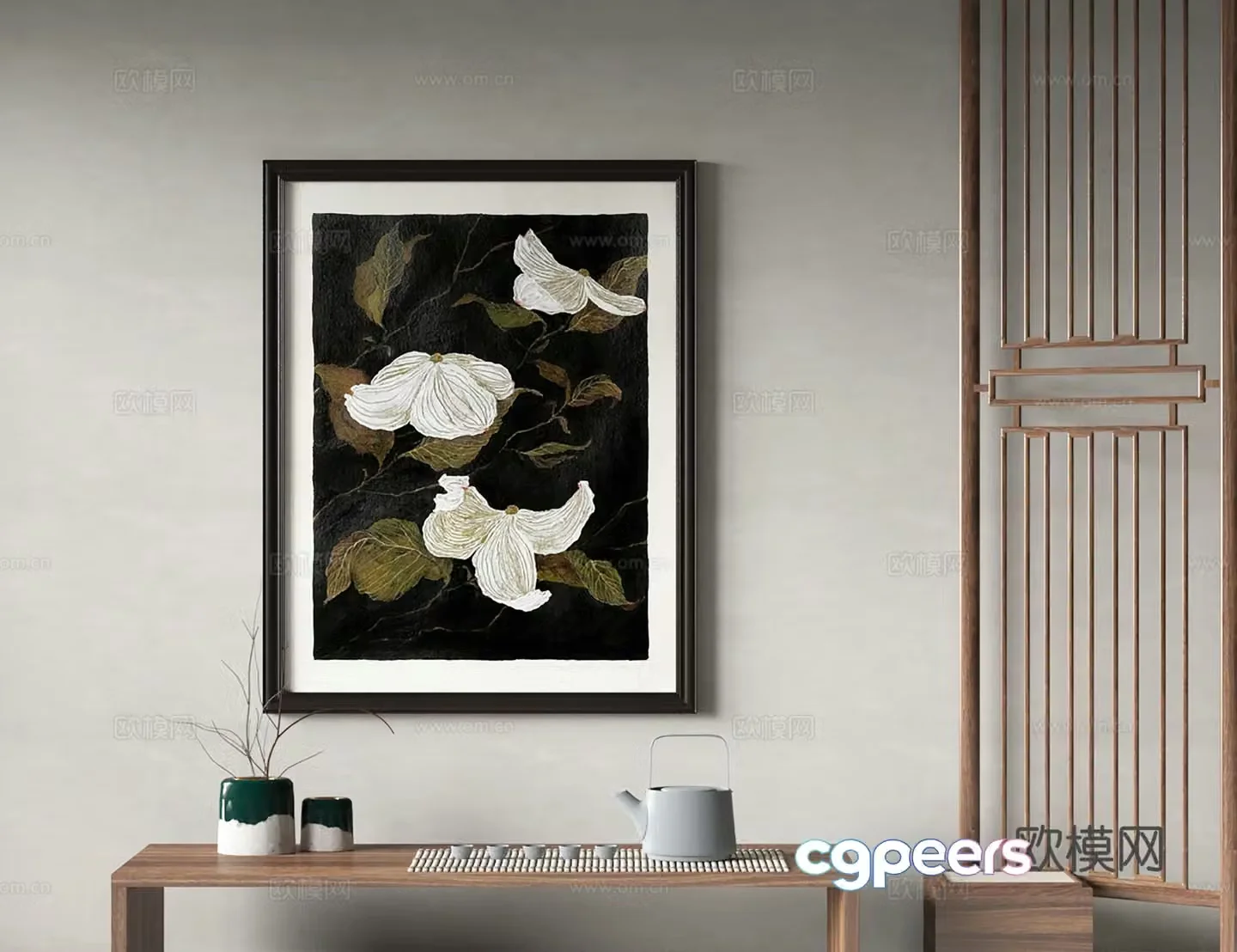 3D model of medieval style decorative painting