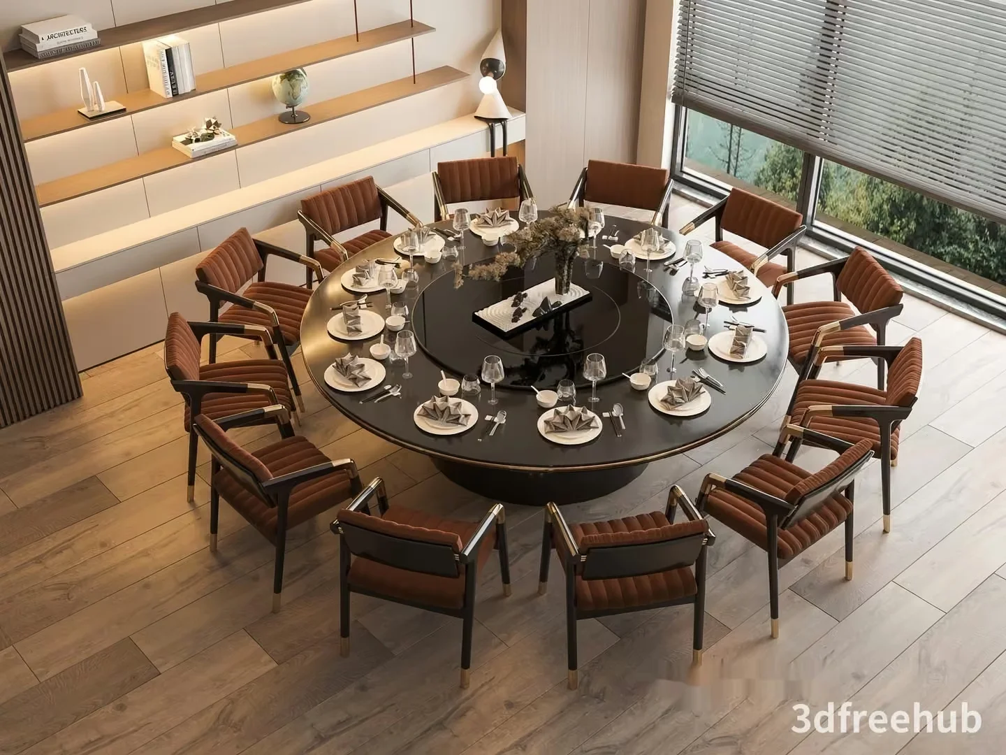 Modern Dining Room 3D Model – 20294 – VRAY Render