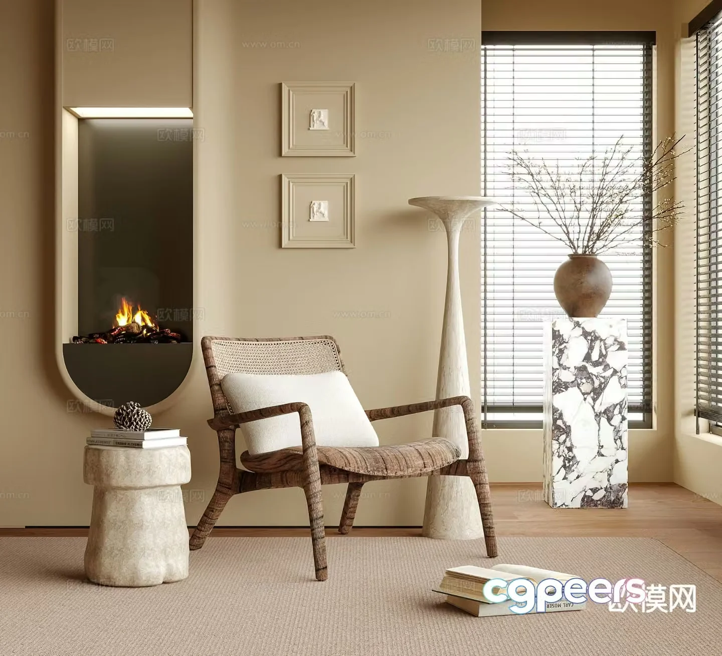 Modern lounge chair armchair 3d model