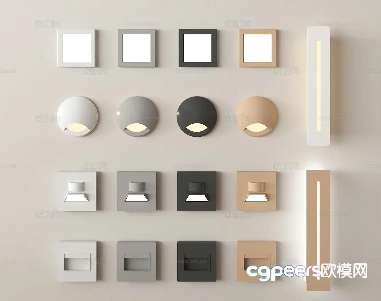 Wall lamp step lamp sensor lamp step lamp corridor lamp 3D model