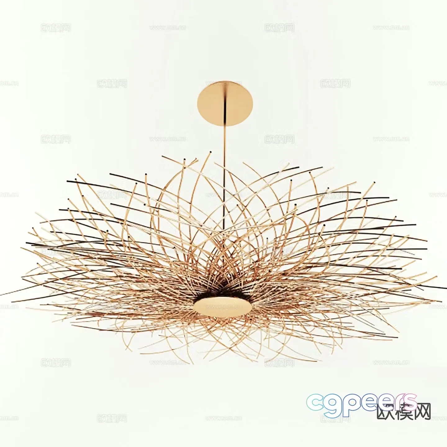 Light luxury creative chandelier indoor chandelier 3d model