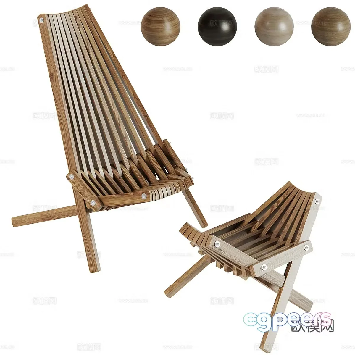 New Chinese casual chair 3D model