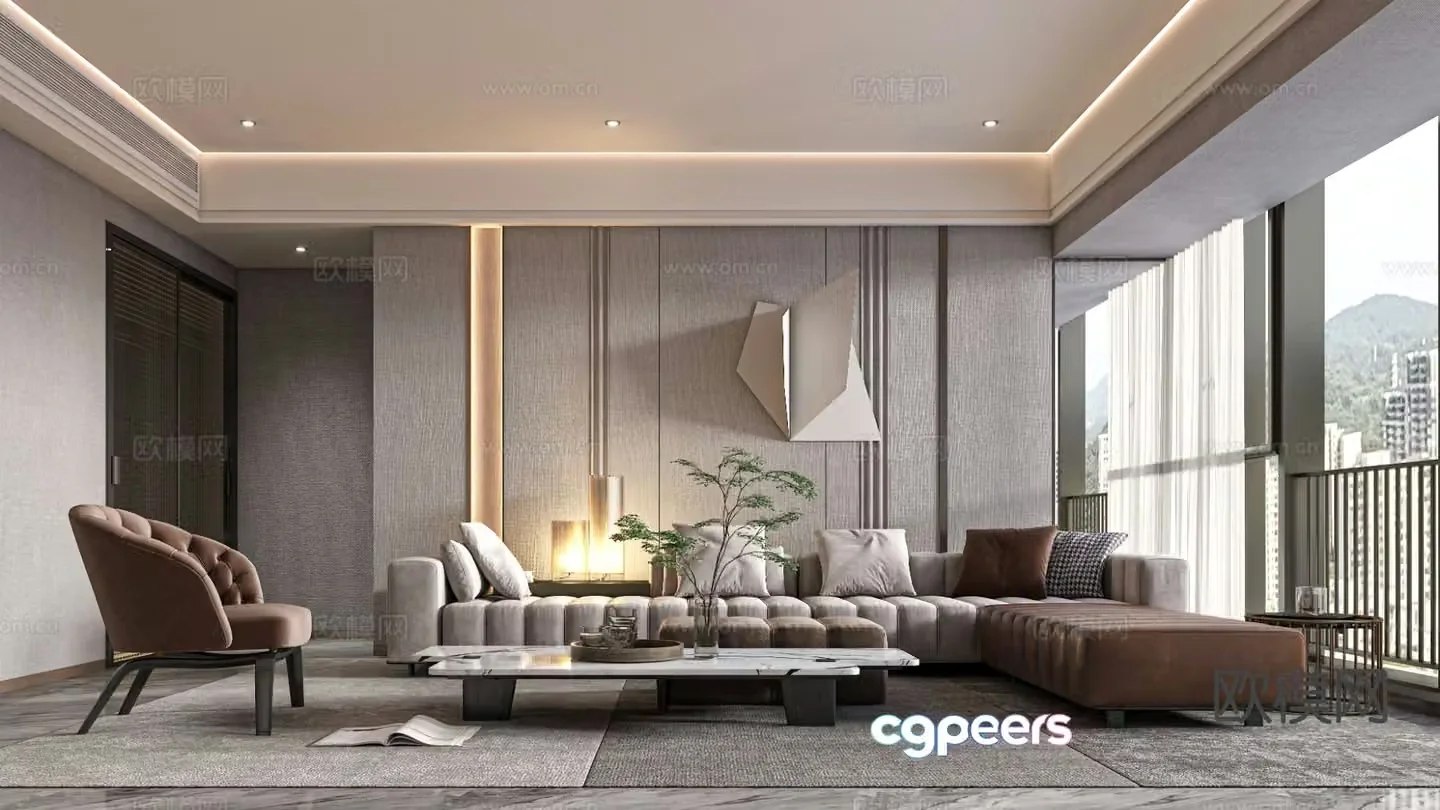Modern living room 3d model