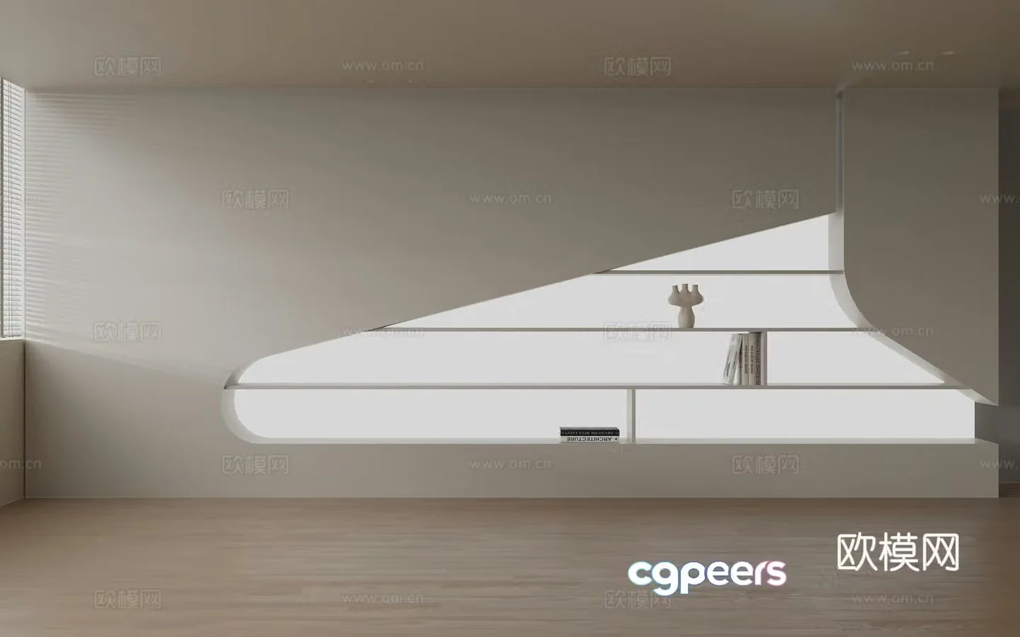 Minimalist decoration cabinet Simple decoration cabinet Background decoration cabinet 3D model