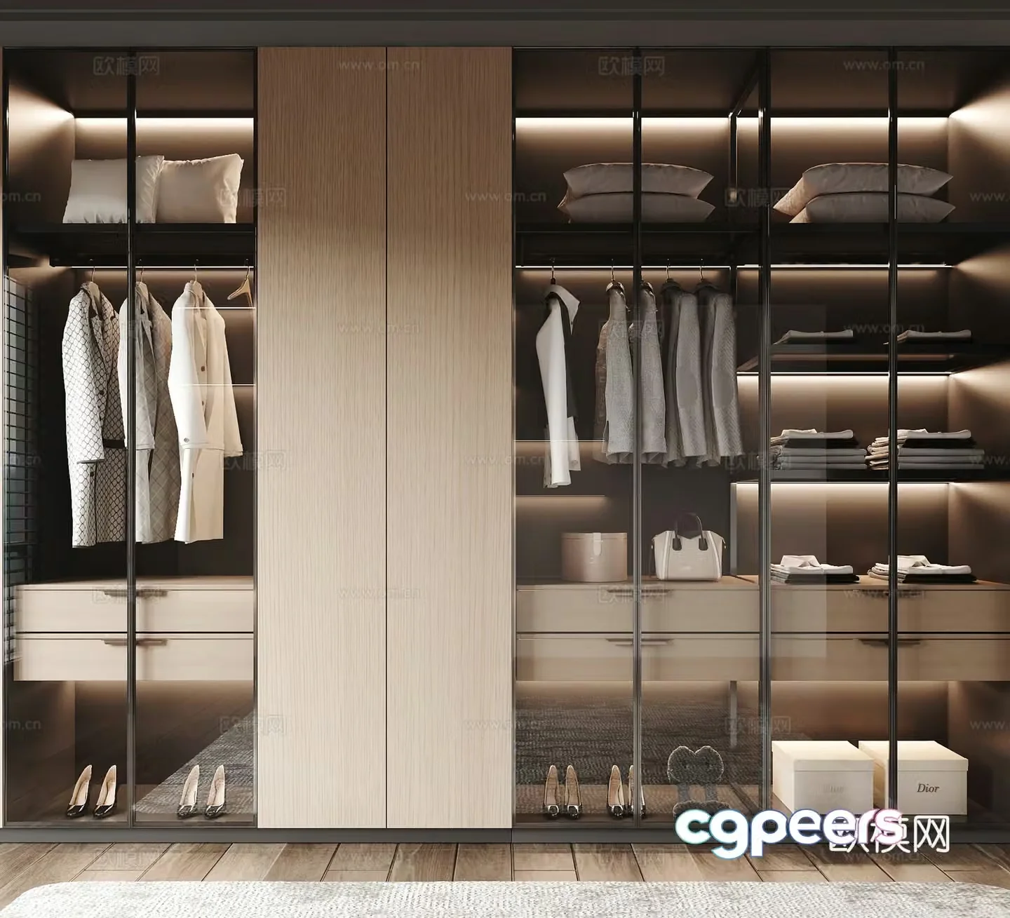 Modern wardrobe 3d model