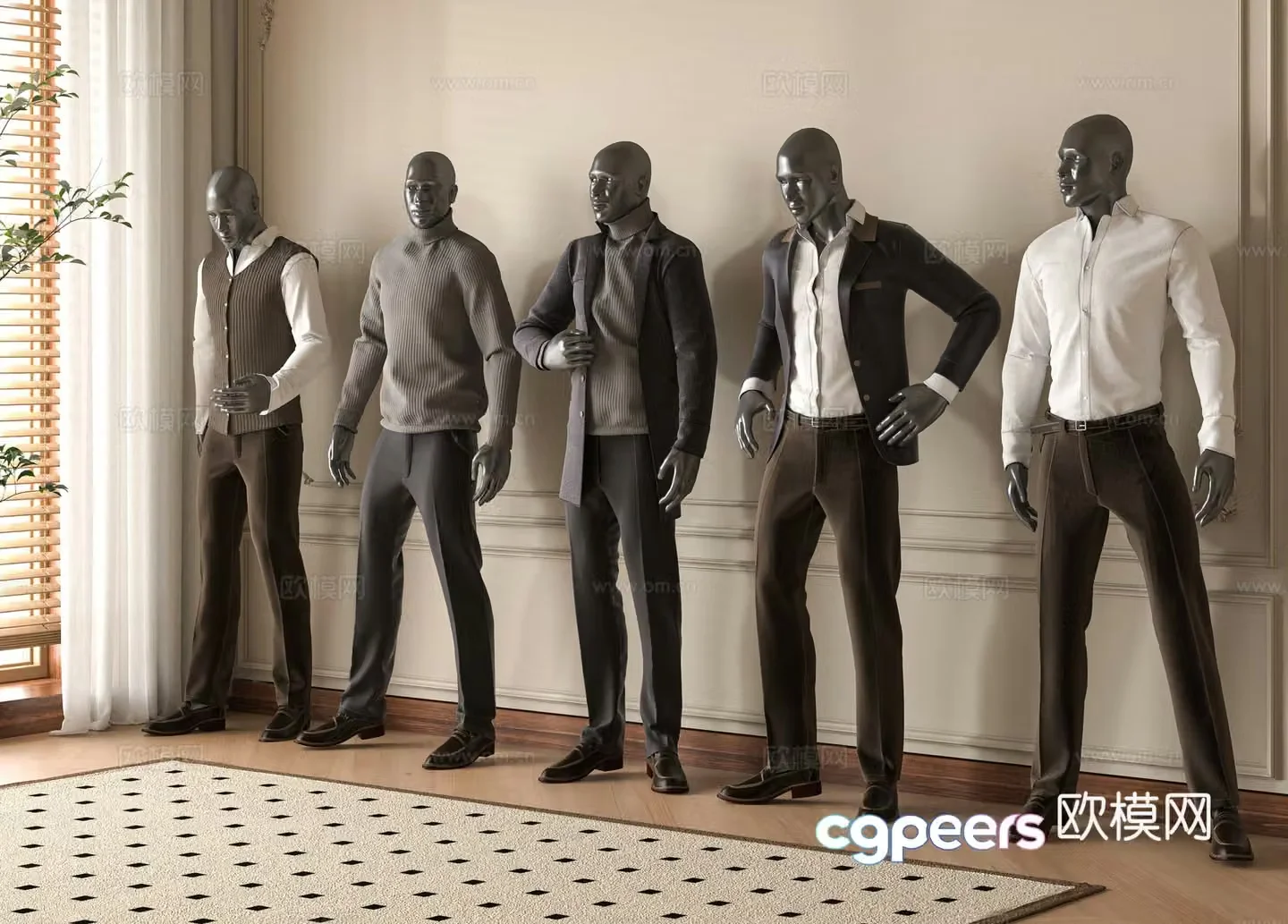 Modern men’s model 3d model