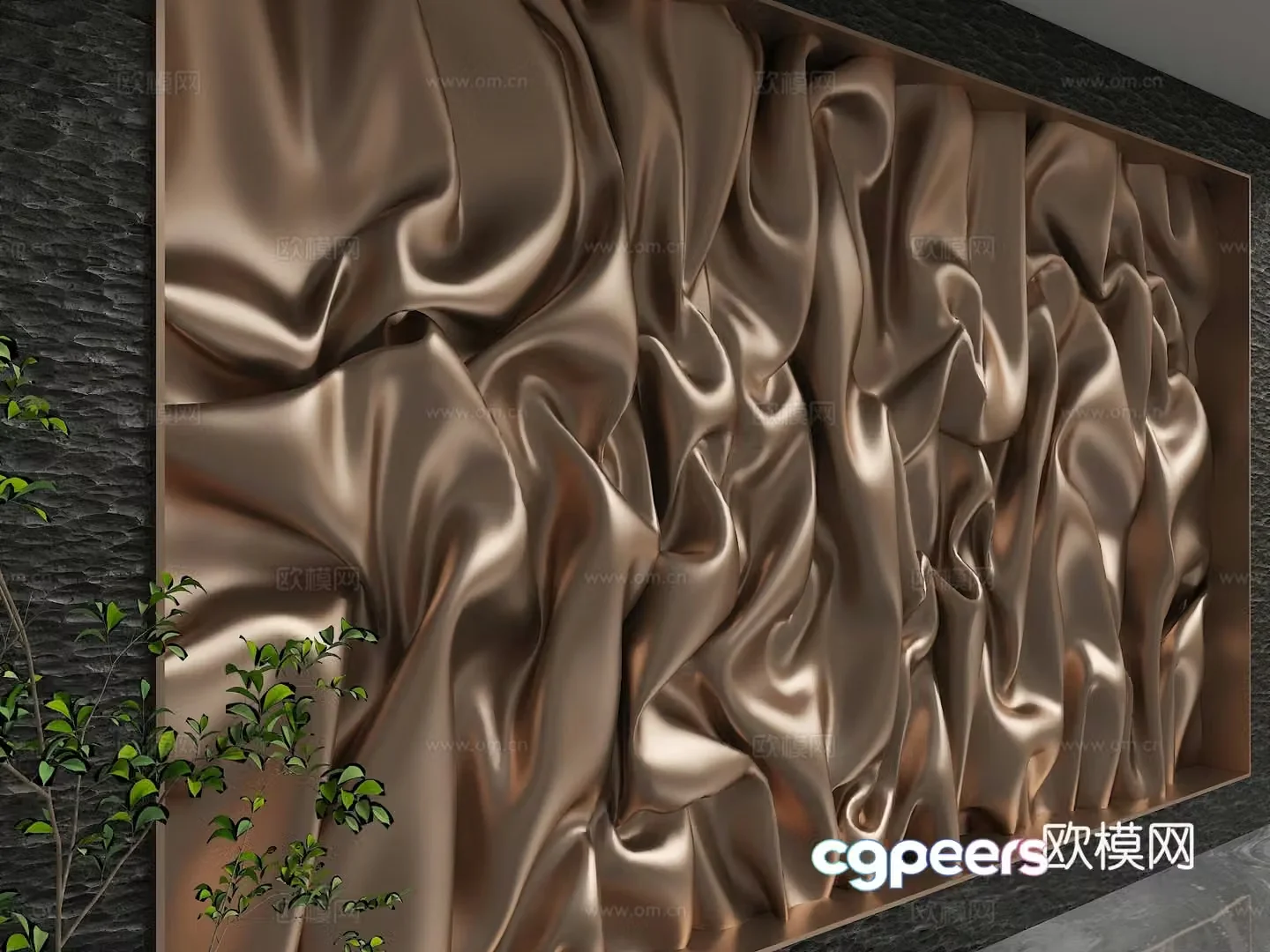 Modern background wall 3d model