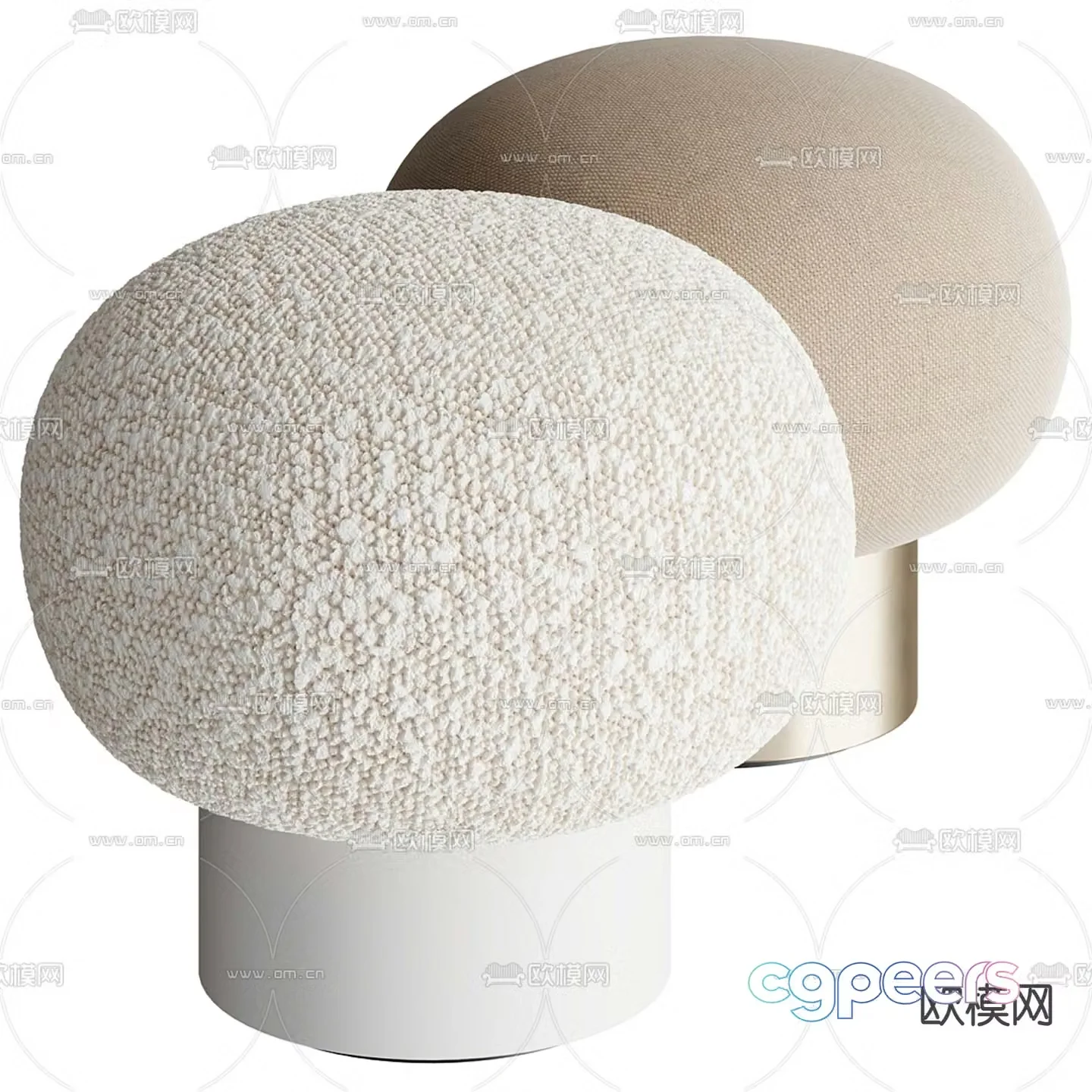 Kelly Wearstler stool sofa stool footrest 3d model