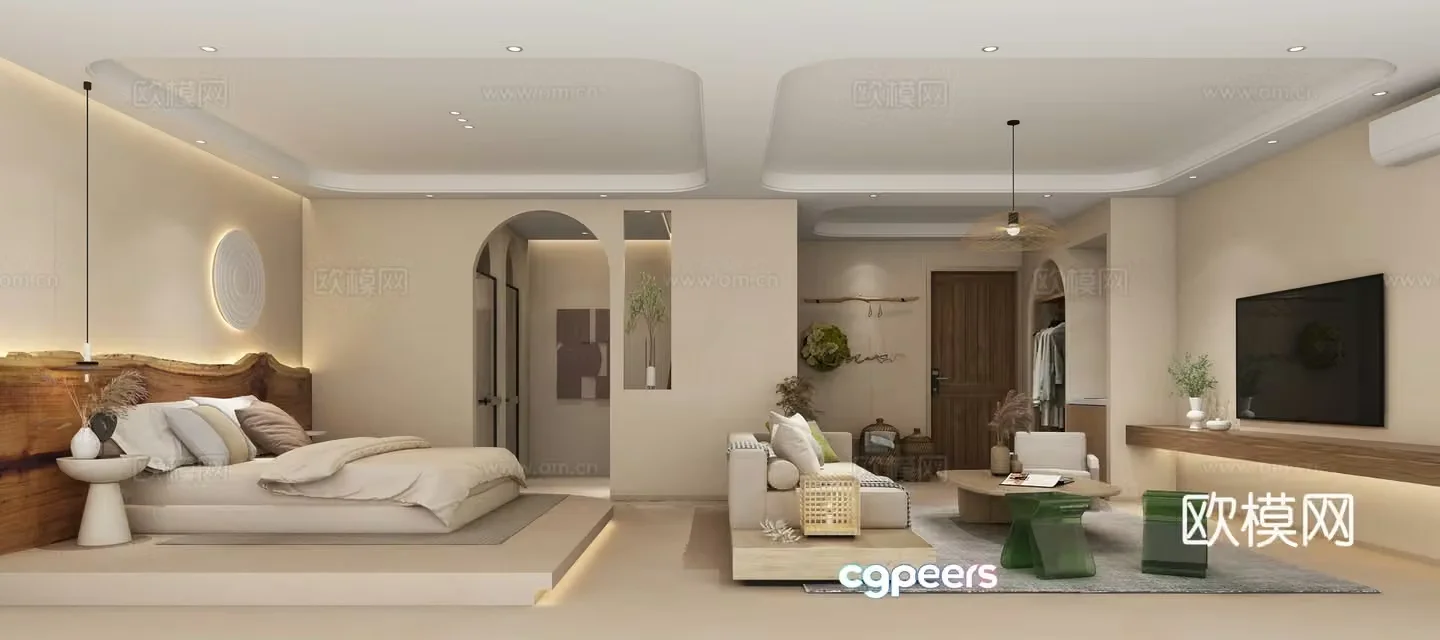Modern B&B Suite 3D Model
