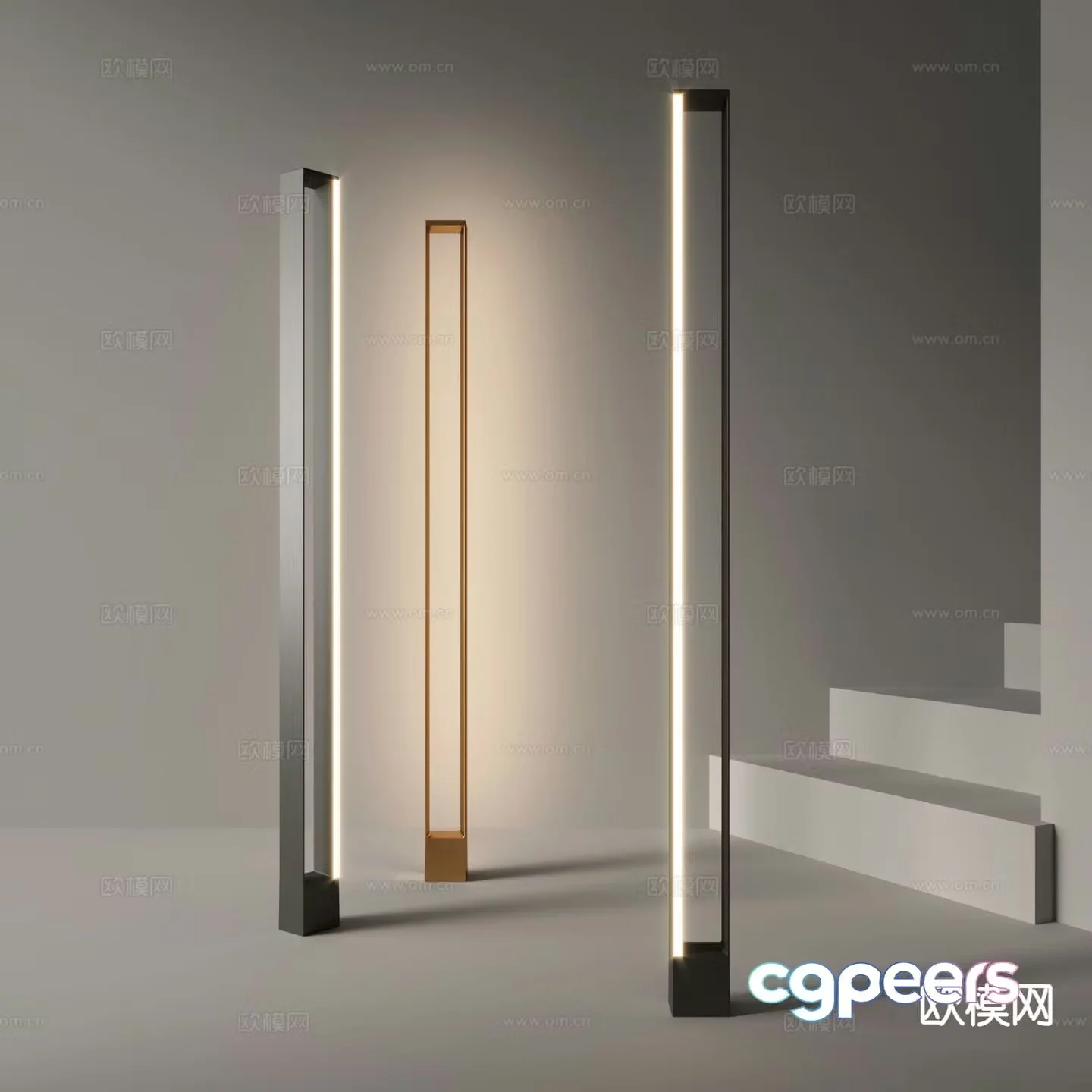Minimalist floor lamp 3d model