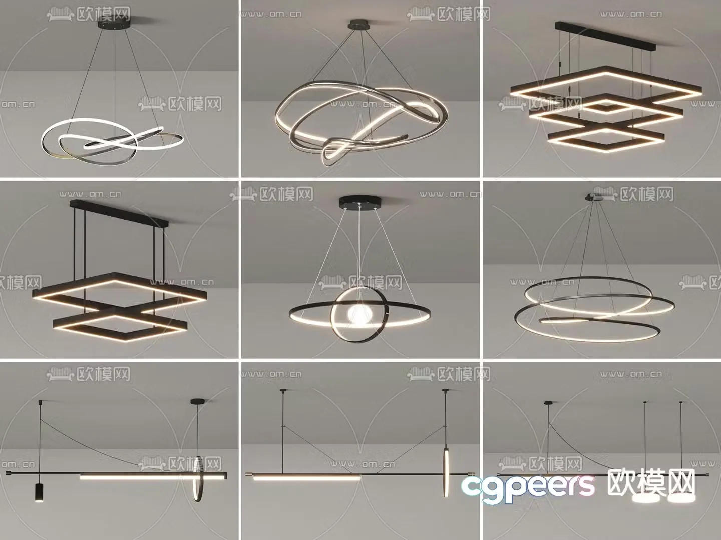 Simple chandelier 3d model