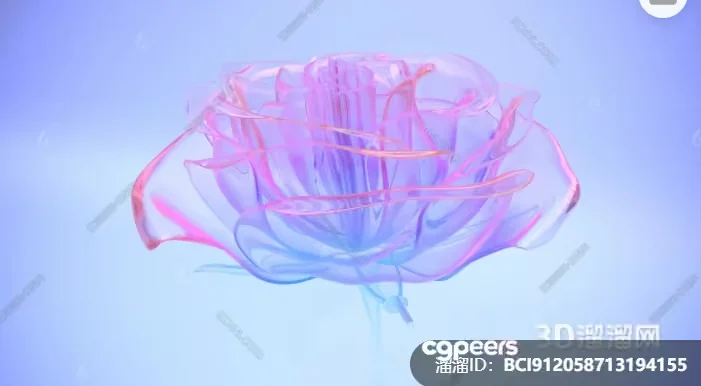 Purple Flower With Pink Accents 3D Model – 6224 – VRAY Render
